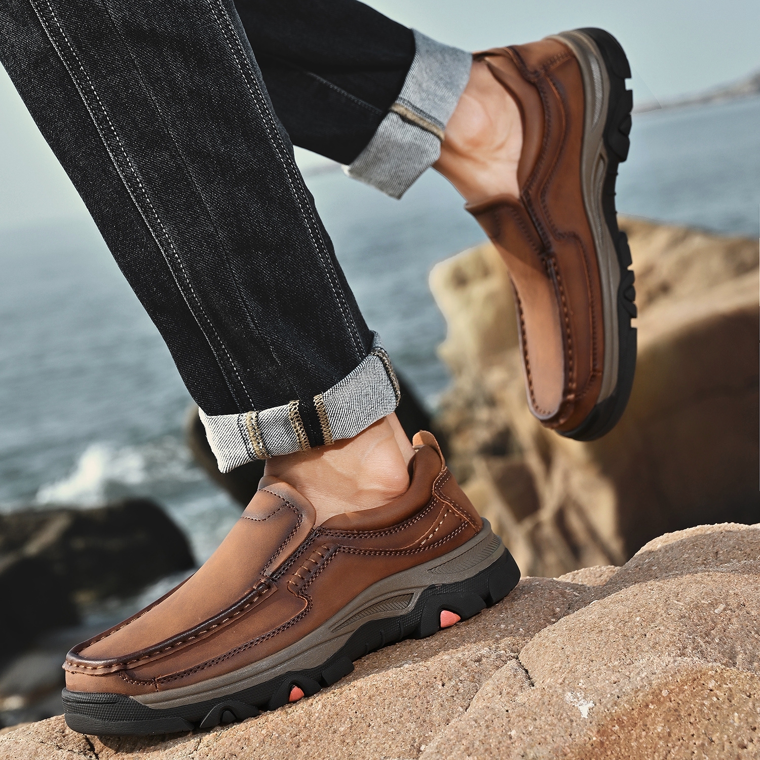 Men's Leather Plus Size Casual Loafers