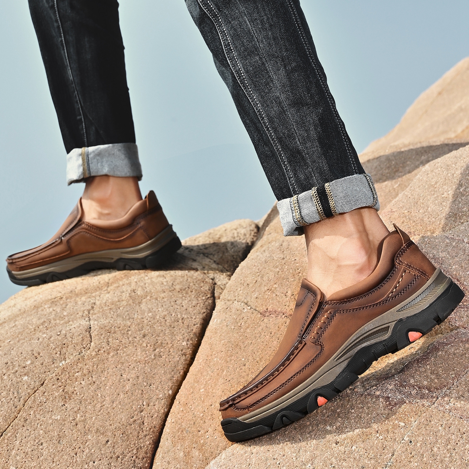 Men's Leather Plus Size Casual Loafers