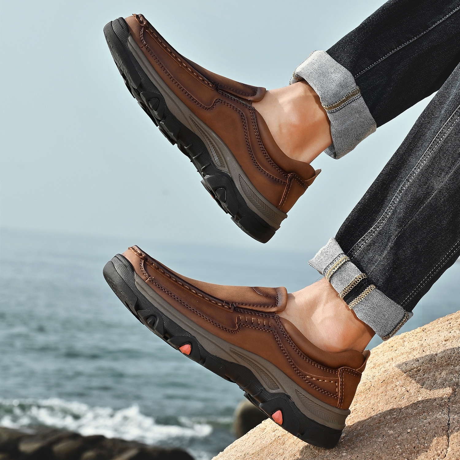 Men's Leather Plus Size Casual Loafers