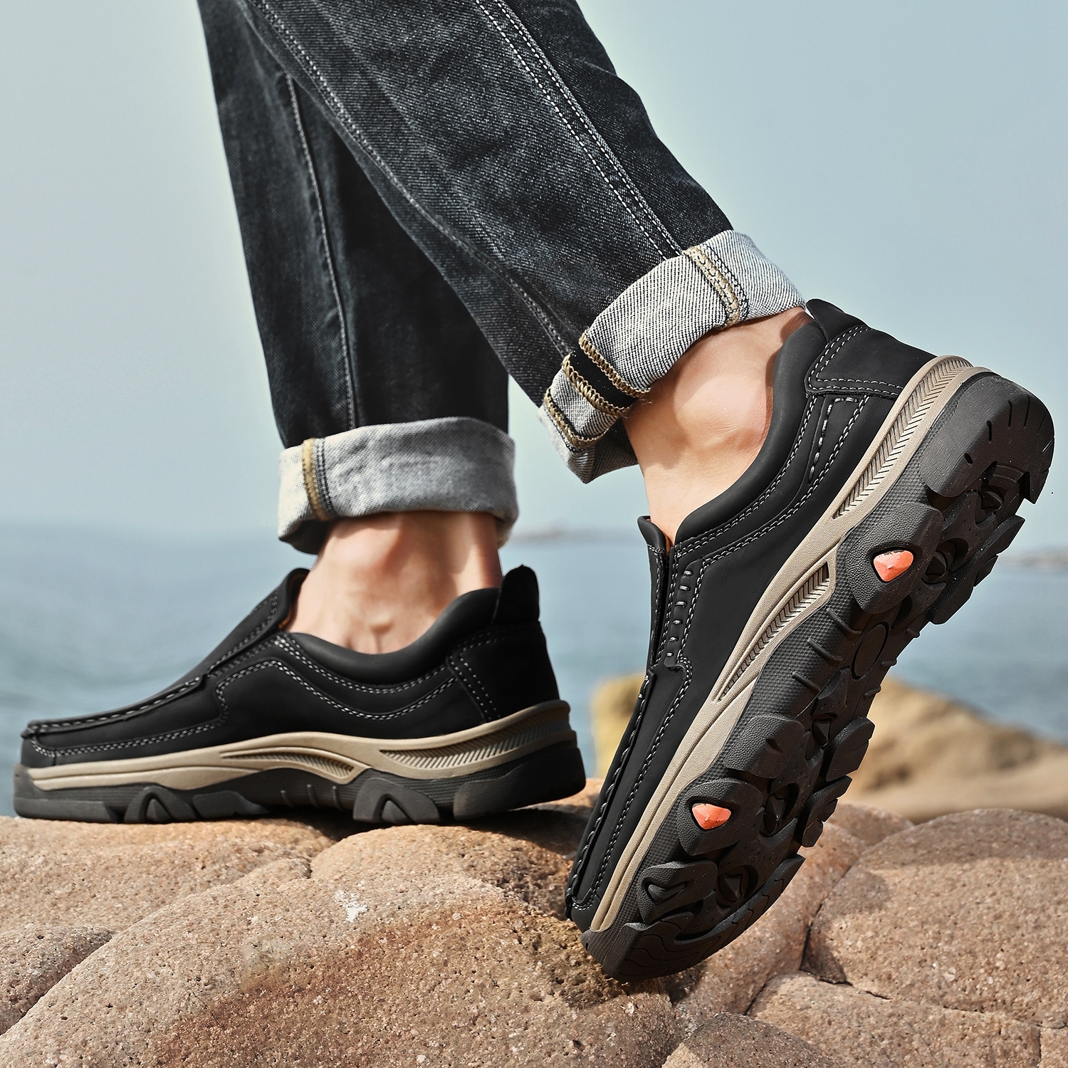 Men's Leather Plus Size Casual Loafers