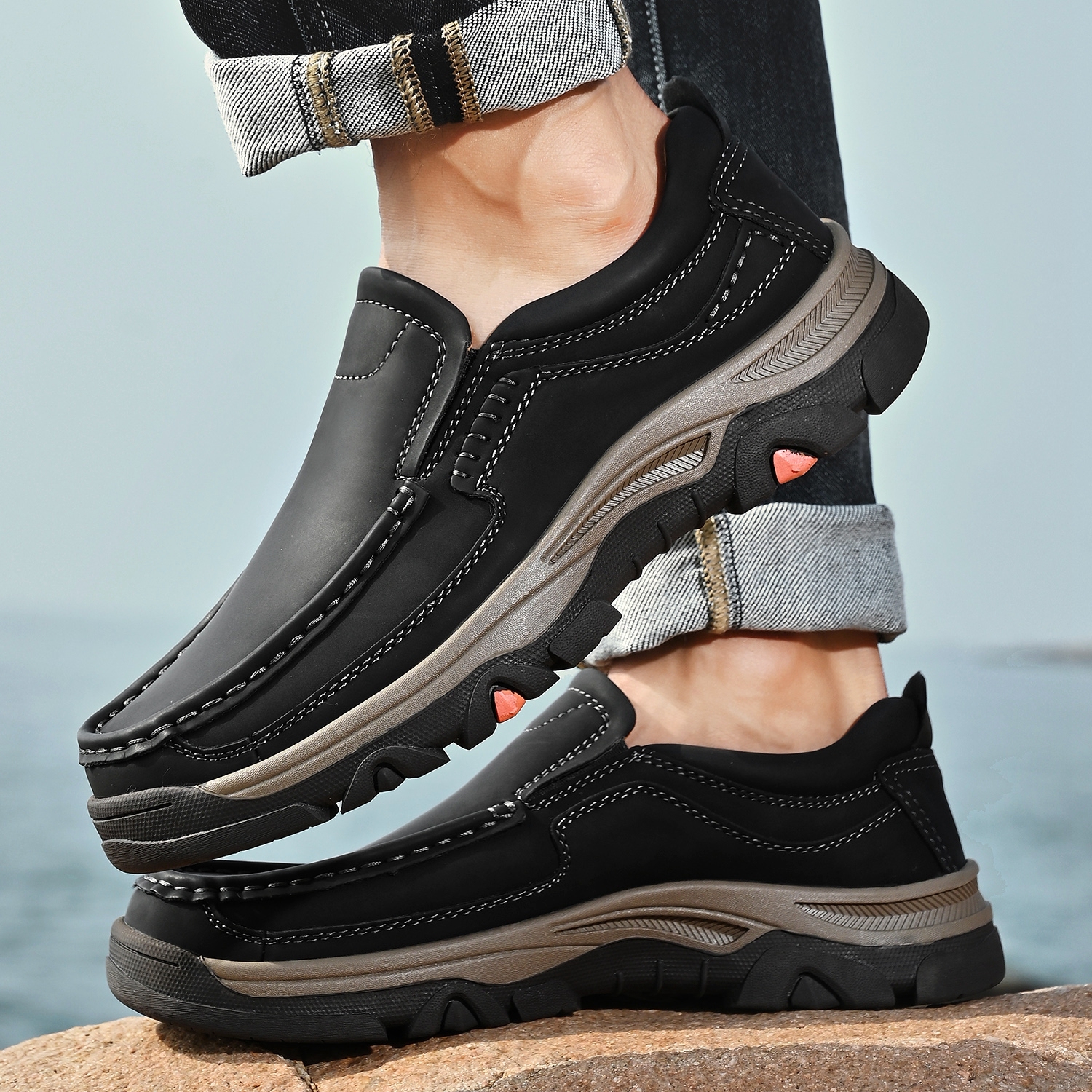 Men's Leather Plus Size Casual Loafers