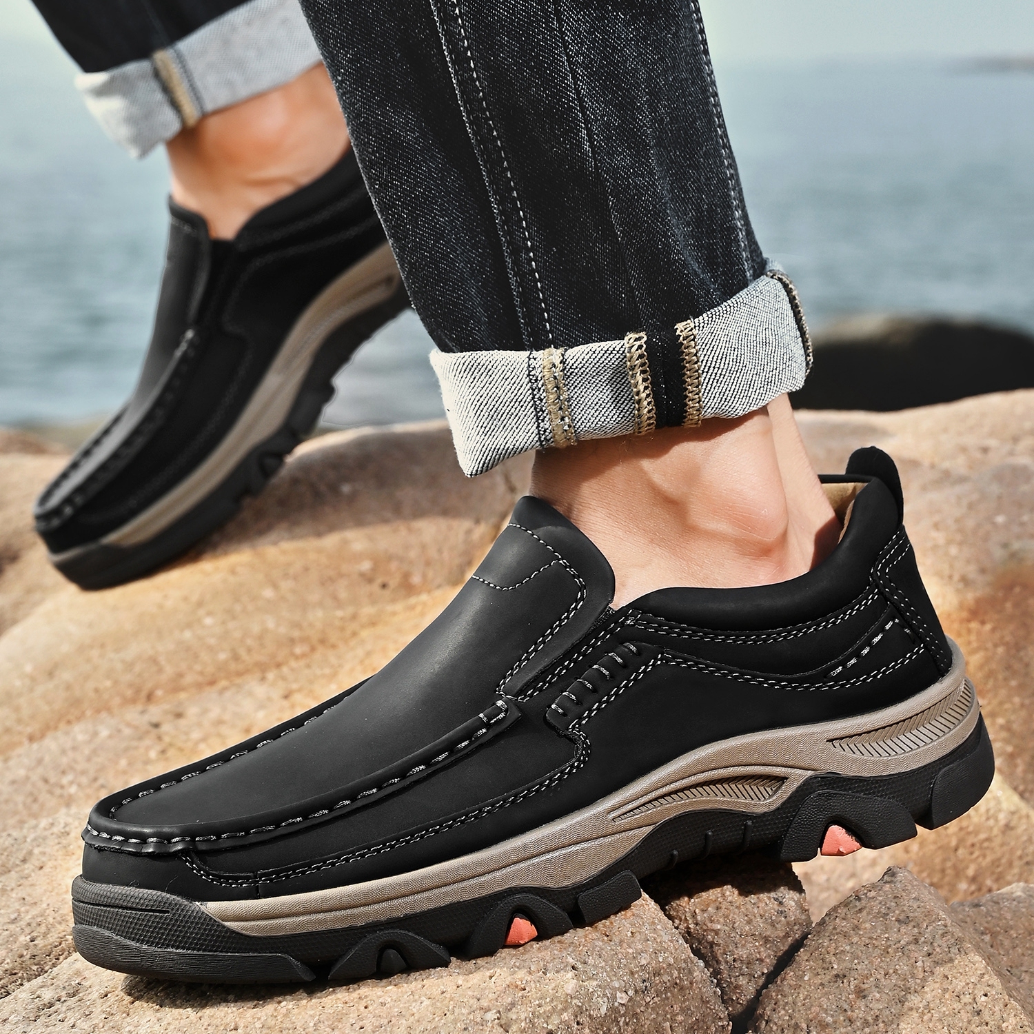 Men's Leather Plus Size Casual Loafers
