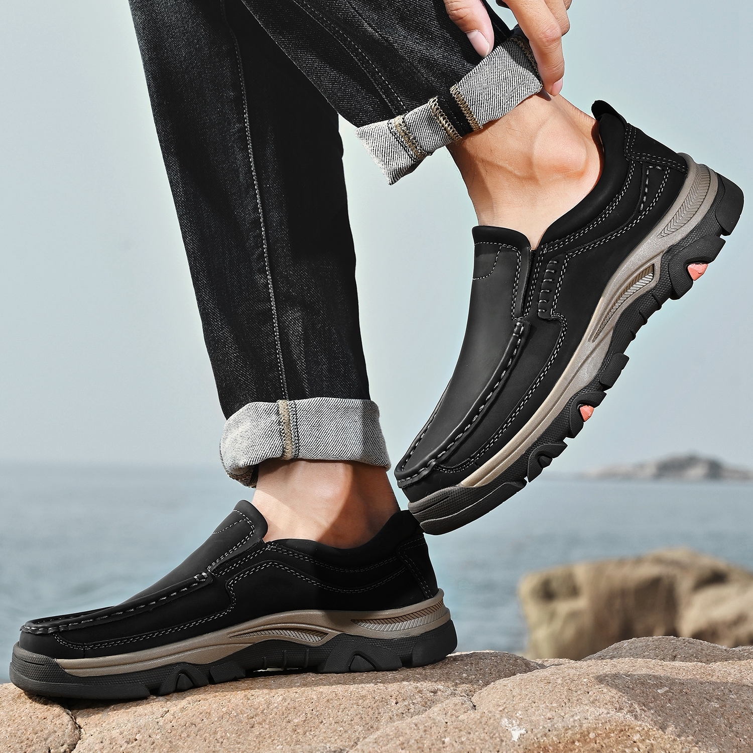 Men's Leather Plus Size Casual Loafers