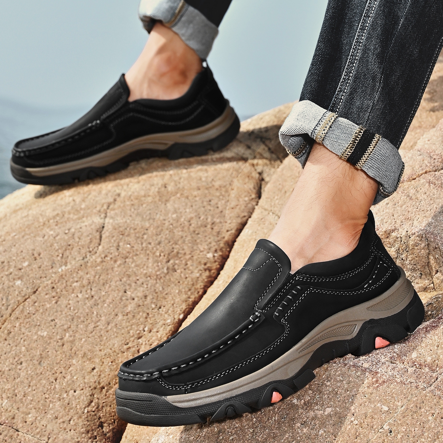 Men's Leather Plus Size Casual Loafers