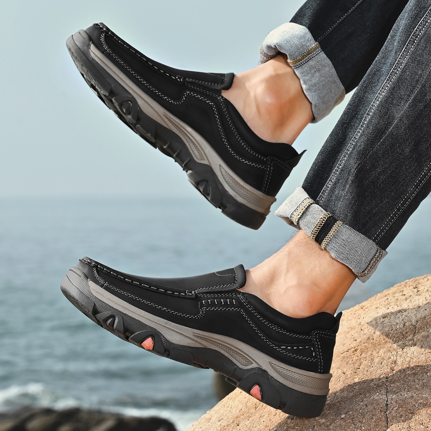 Men's Leather Plus Size Casual Loafers