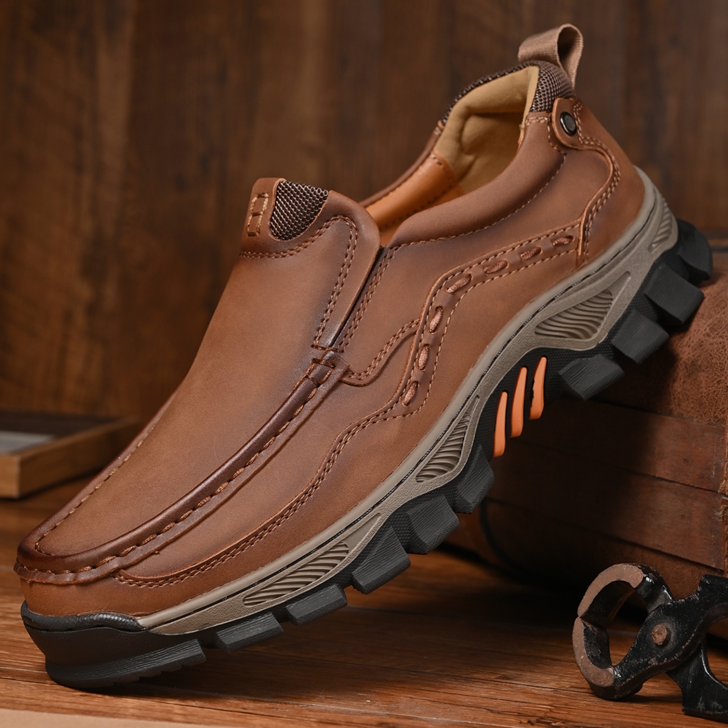Men's Grippy Slip Resistant Outdoor Hiking Shoes
