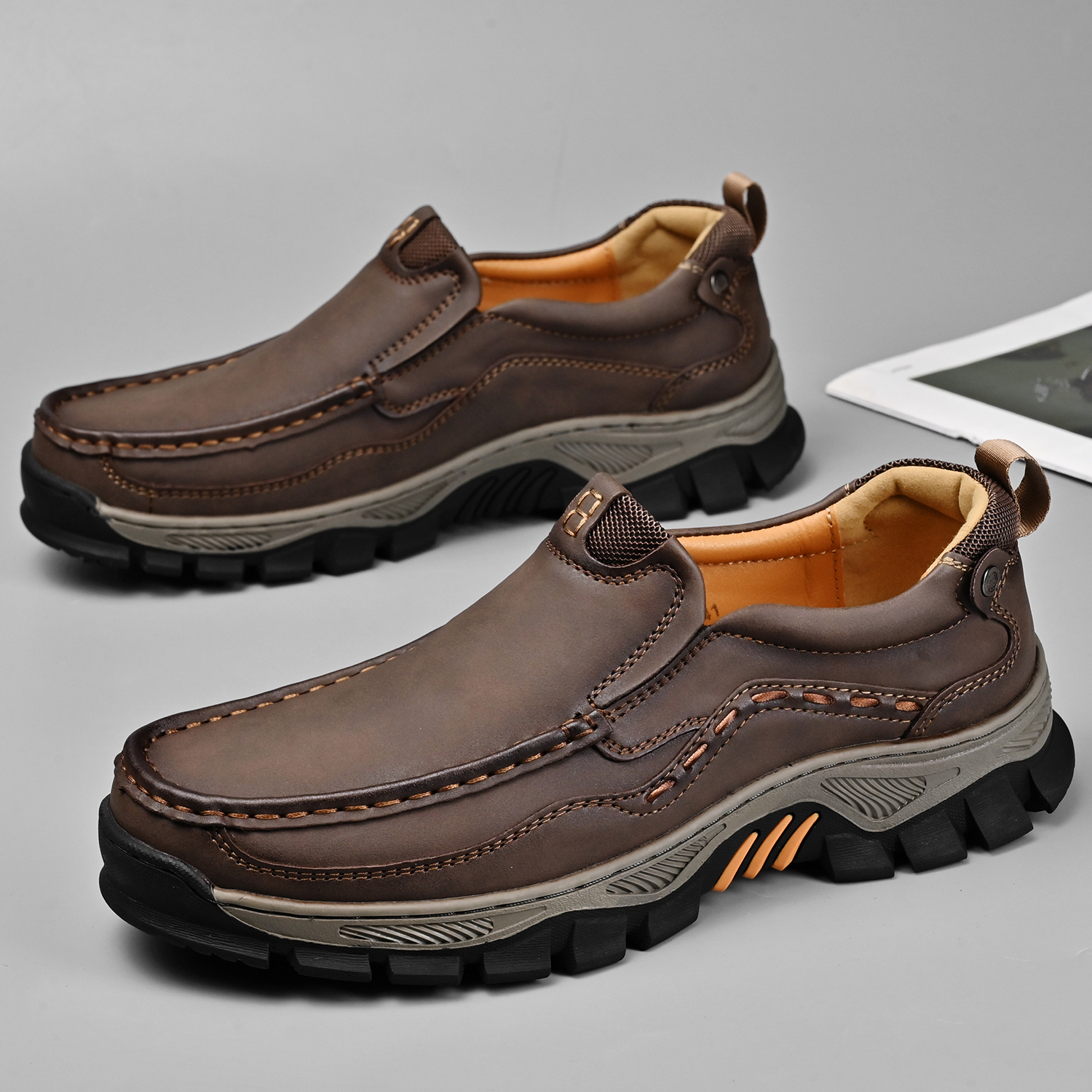 Men's Grippy Slip Resistant Outdoor Hiking Shoes