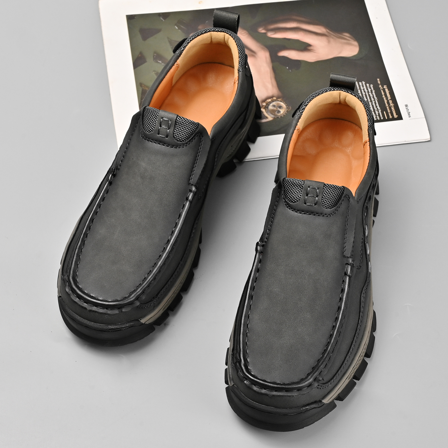 Men's Grippy Slip Resistant Outdoor Hiking Shoes