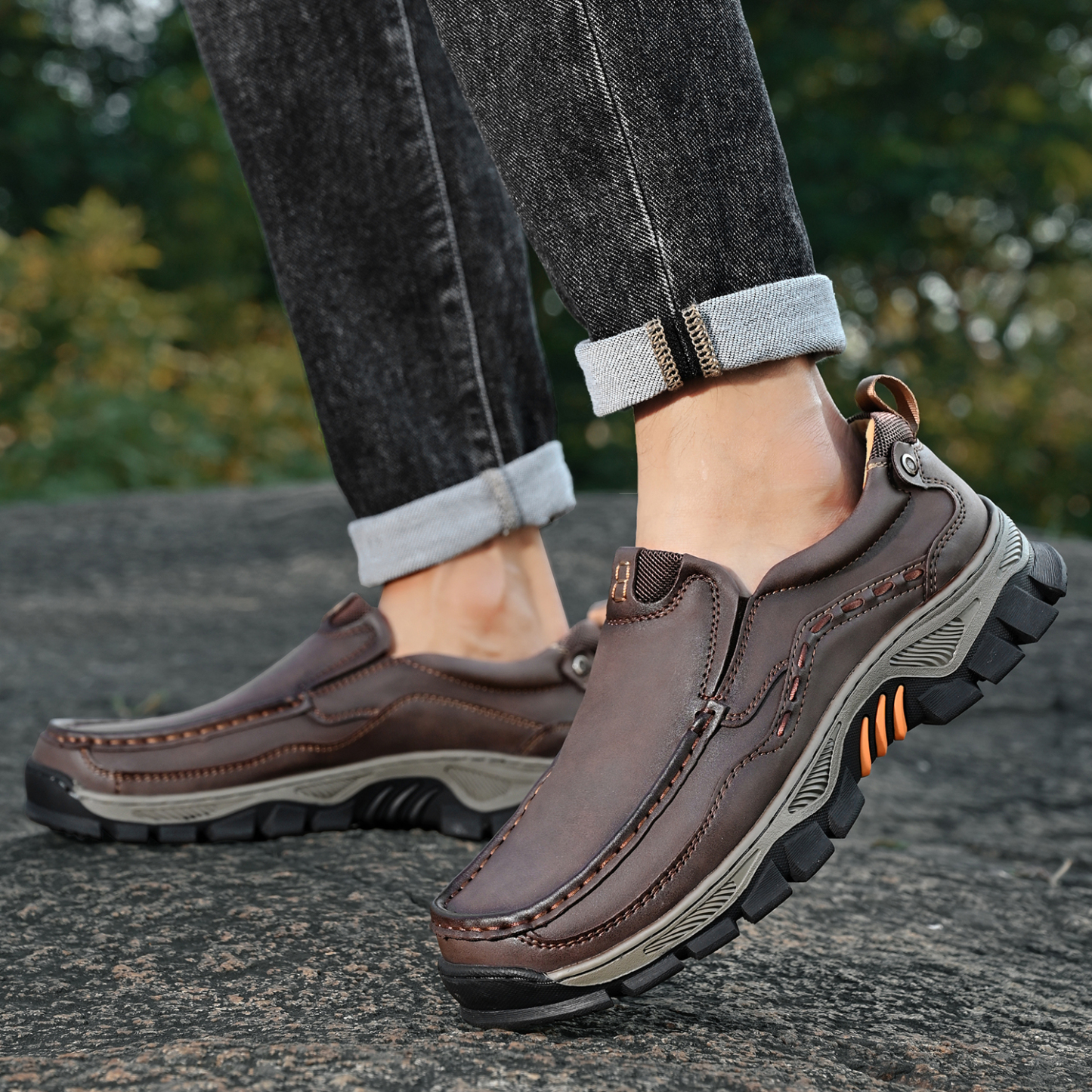 Men's Grippy Slip Resistant Outdoor Hiking Shoes