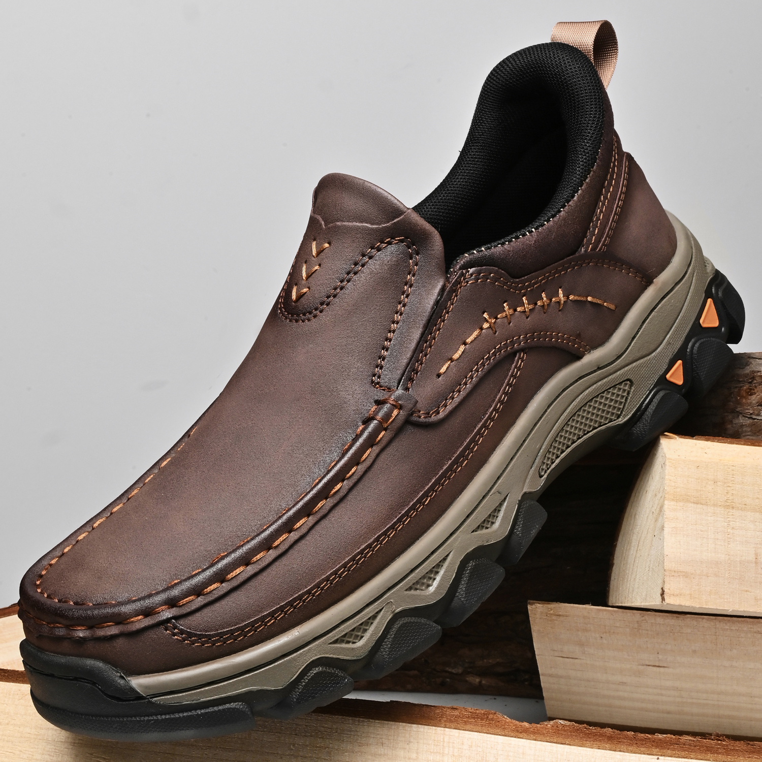 Mitchell Shoes Men’s EasePro Leather Slip-On Loafer