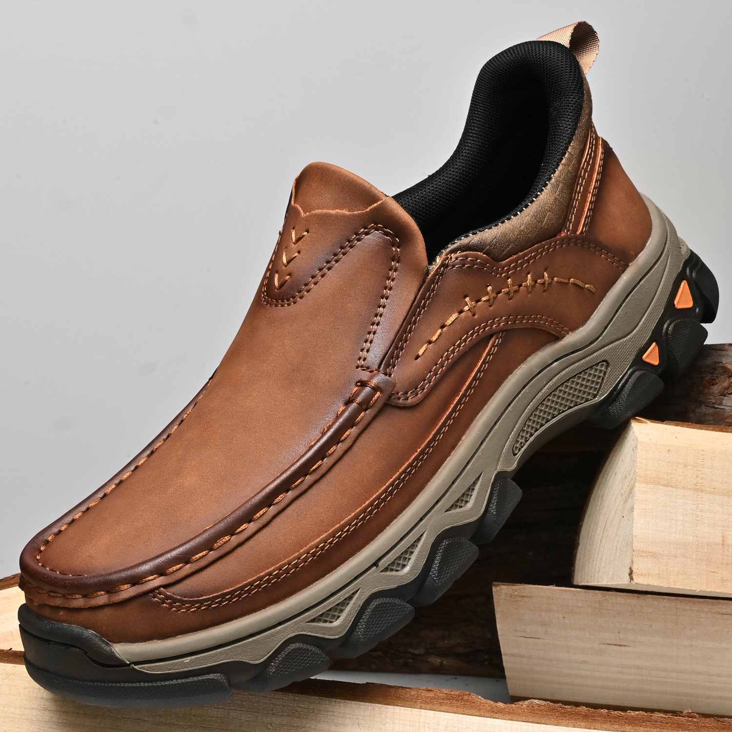 Mitchell Shoes Men’s EasePro Leather Slip-On Loafer