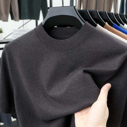 Last Day 50% OFF🔥Men's Stand Collar Cashmere Casual T-shirt (Buy 2 Free Shipping)