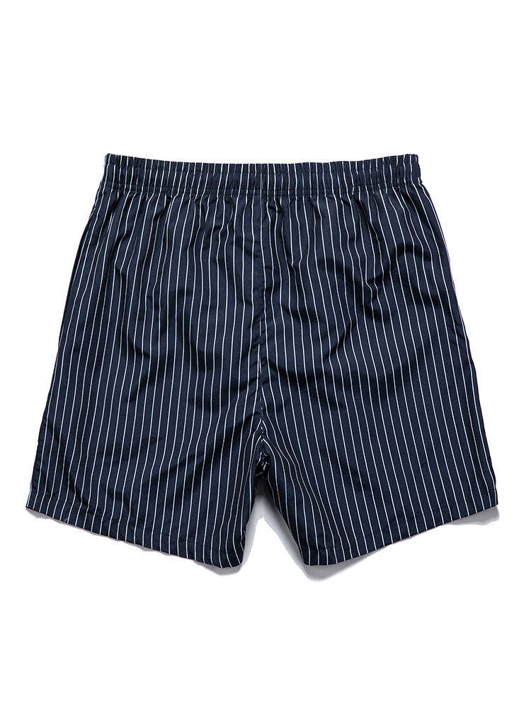 Linen Look Short Sleeve Shirt & Striped Print Swim Shorts-Mitchell Shoes