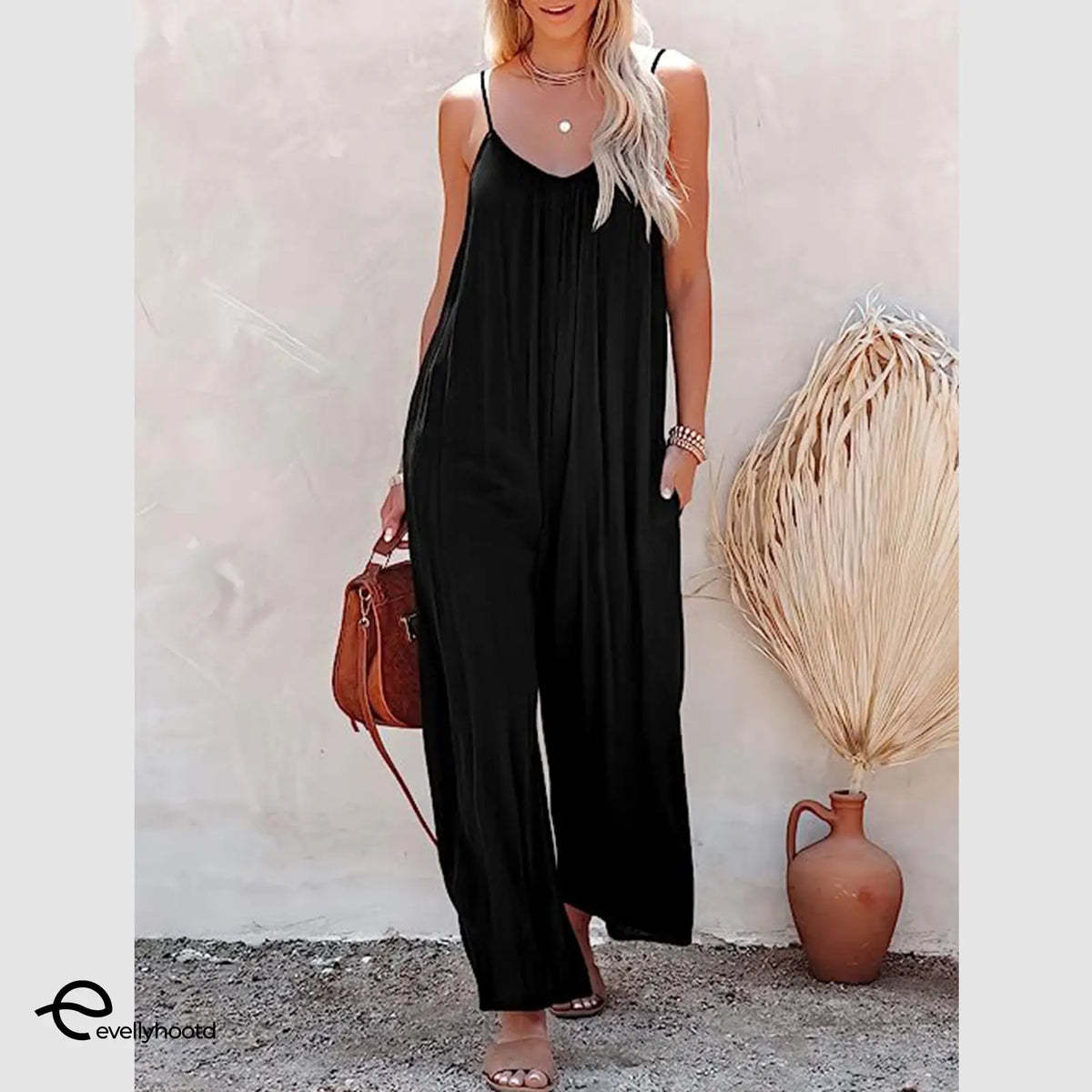✨✨Plus Size Women Fashion Wide Leg Suspender Jumpsuit with Pockets Curvy Overalls 【Super Stretchy】【Plus Size S-5XL】