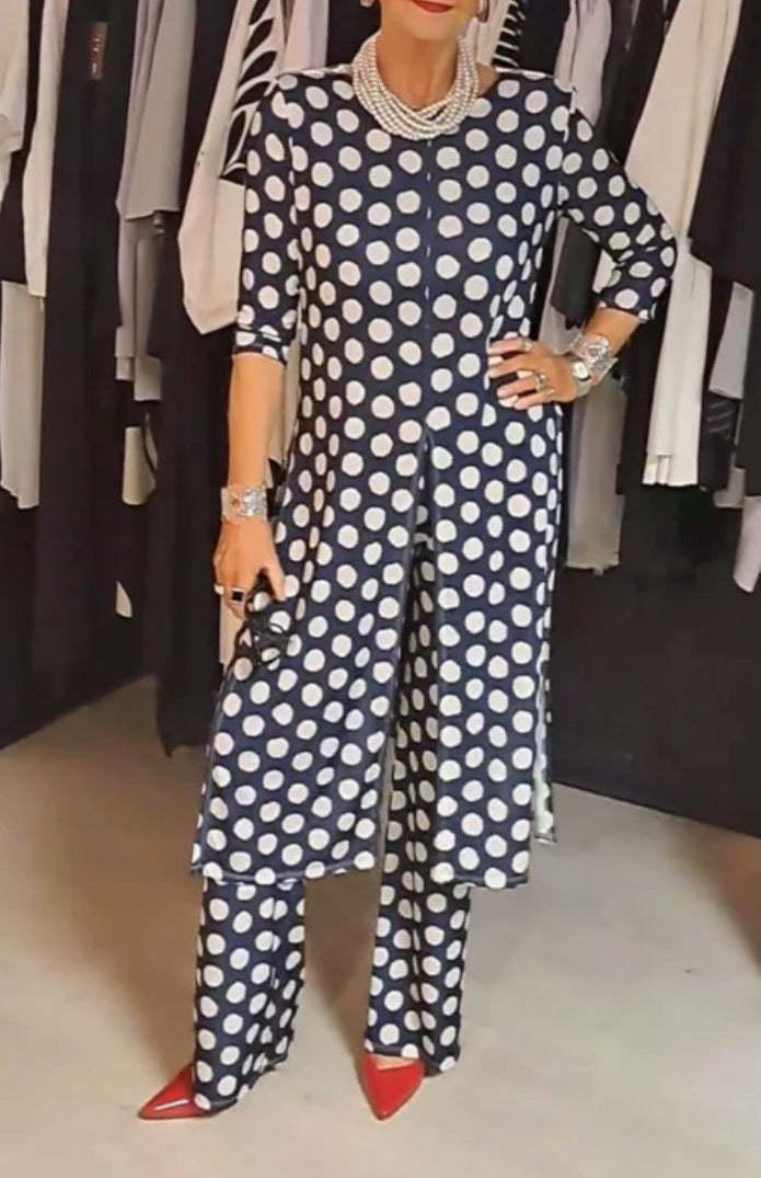 📦📦LAST DAY SAVE 49% ⏰Elegant polka dot slit suit