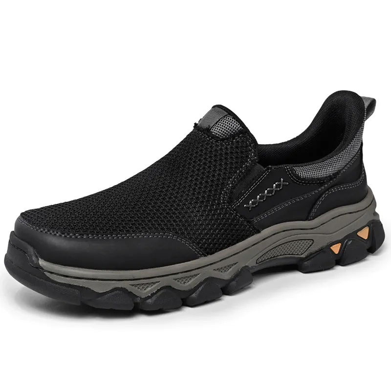 Mitchell Shoes Men's Hands-Free Slip-On Breathable Knit Mesh