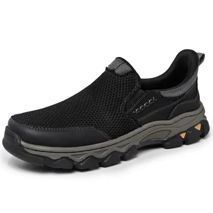 Mitchell Shoes Men's Hands-Free Slip-On Breathable Knit Mesh