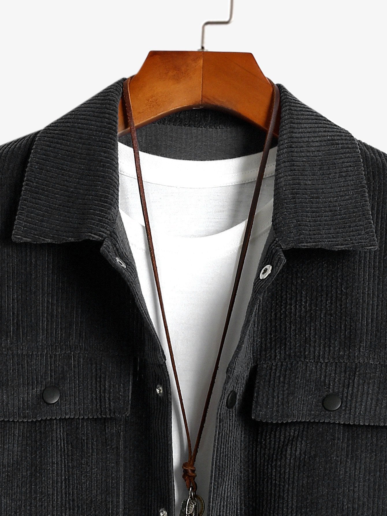 Corduroy Jacket With Pockets-Mitchell Shoes