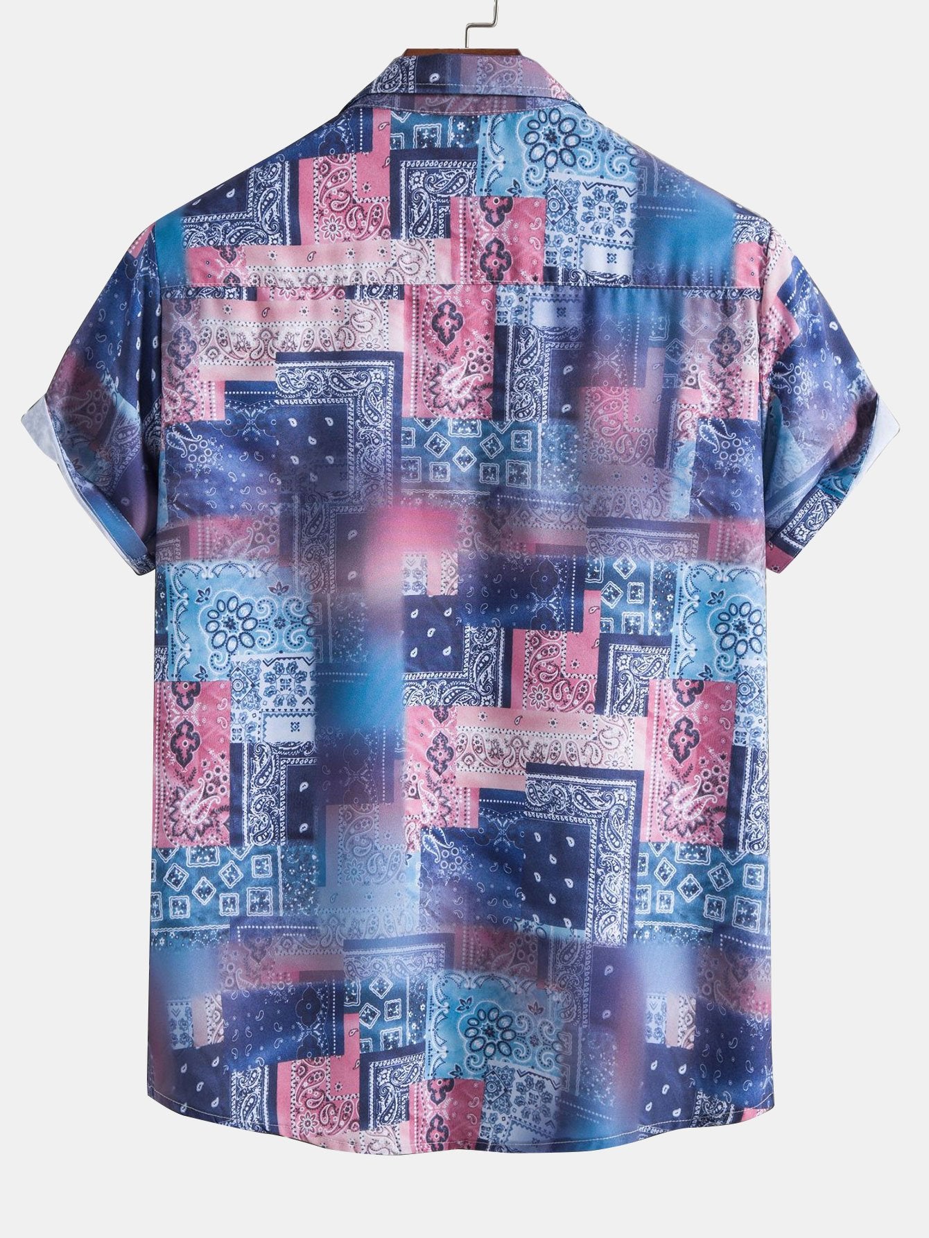 Paisley Bandana Print Button Up Shirt-Mitchell Shoes