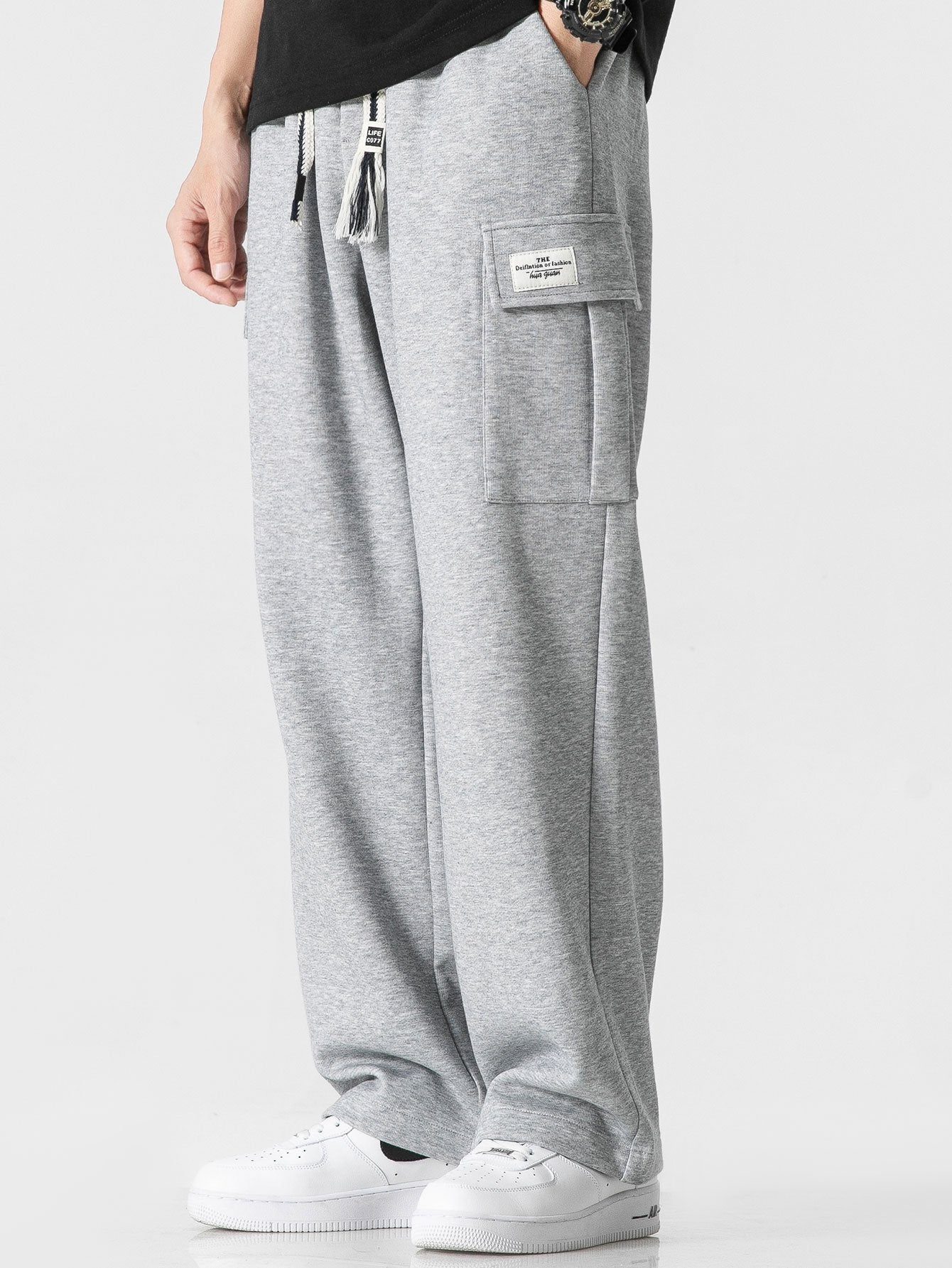 Relax Fit Straight Leg Jersey Cargo Pants-Mitchell Shoes