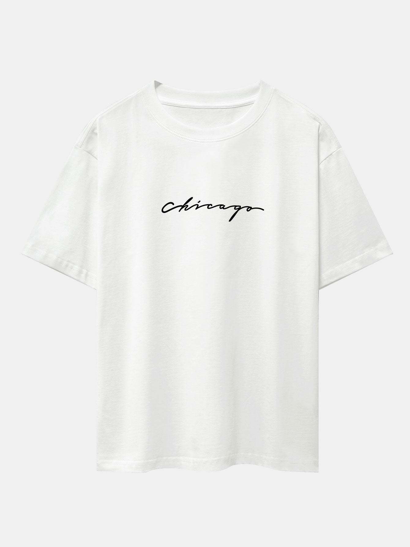 Chicago Print Heavy Weight Oversize T-Shirt-Mitchell Shoes