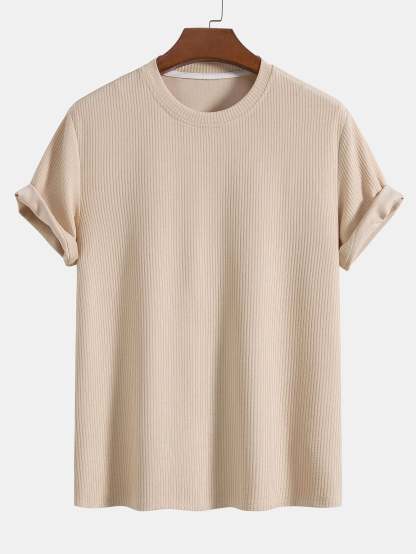 Knitted Ribbed T-Shirt-Mitchell Shoes