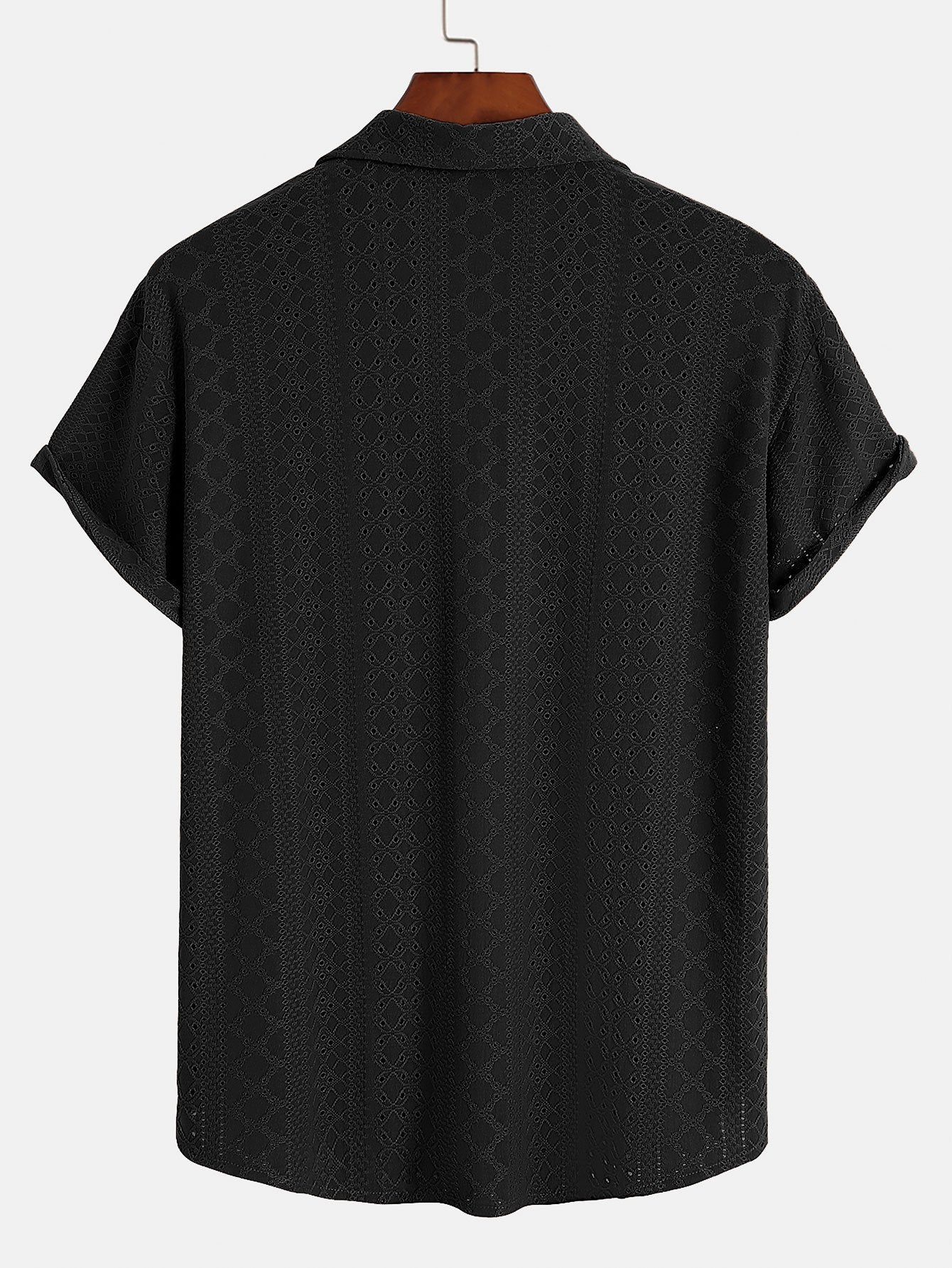 Jacquard Textured Button Up Shirt-Mitchell Shoes