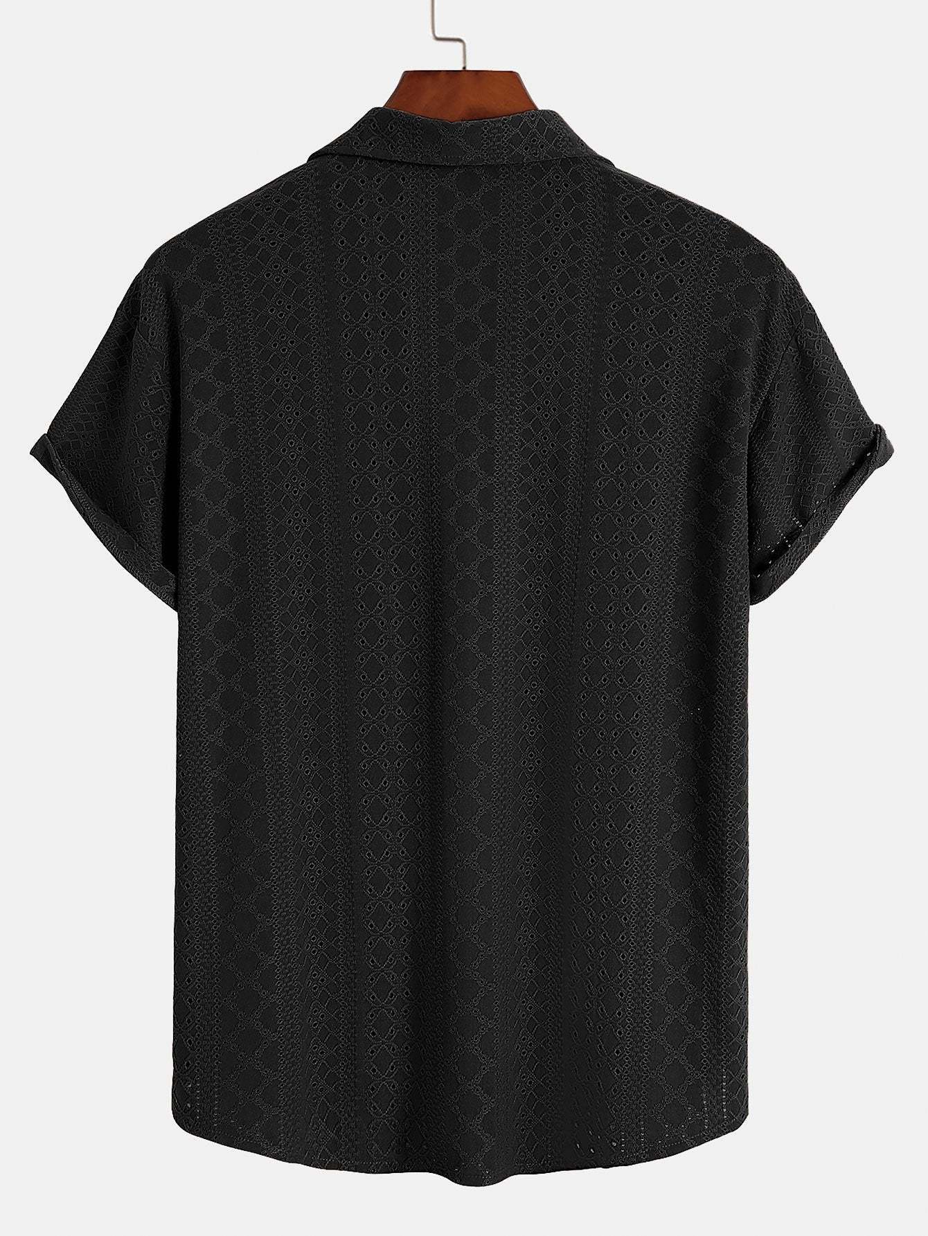 Jacquard Textured Button Up Shirt-Mitchell Shoes