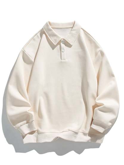 Relax Fit Basic Polo Sweatshirt-Mitchell Shoes