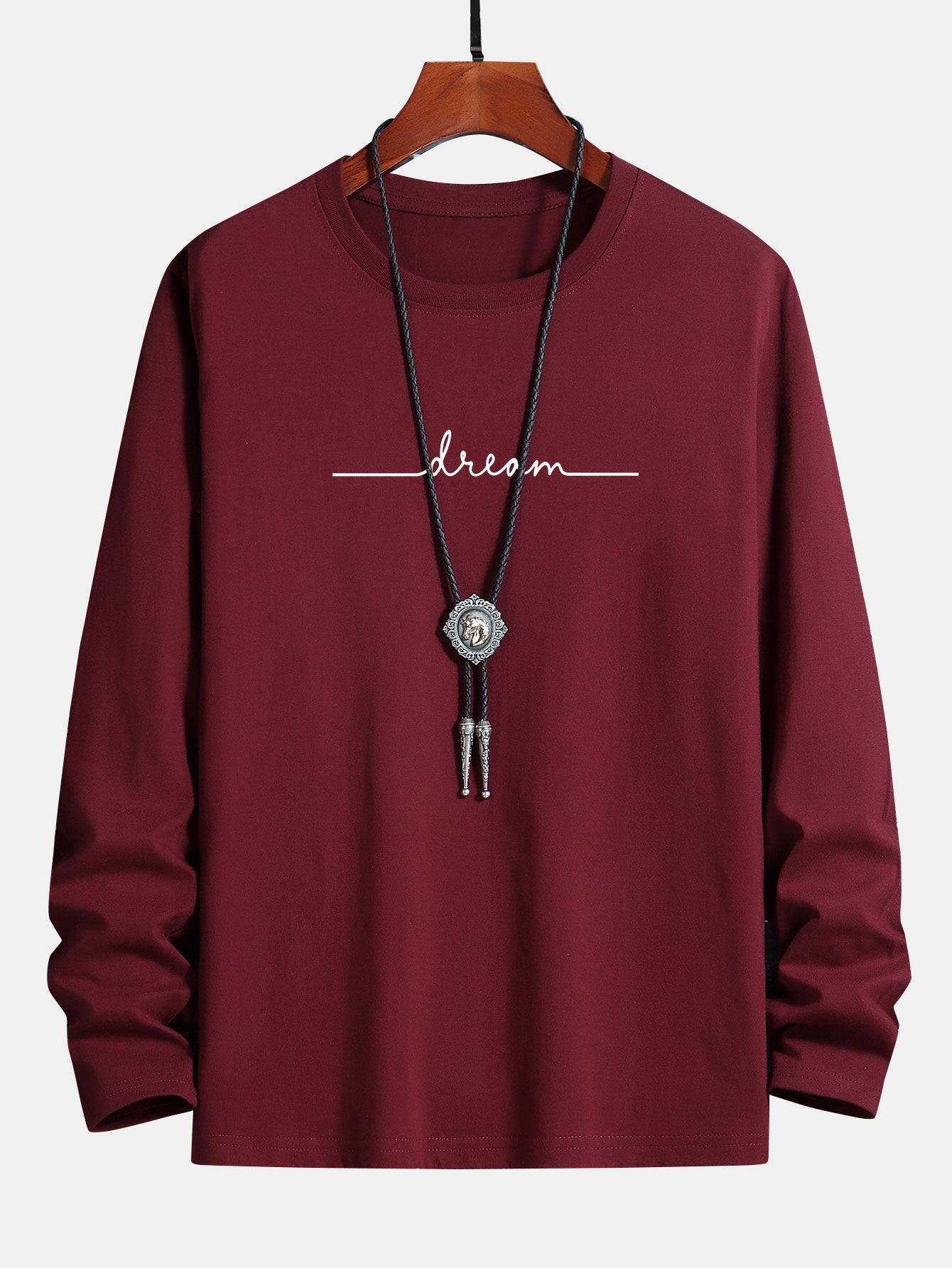 Long Sleeve Dream Print Cotton T-Shirt-Mitchell Shoes