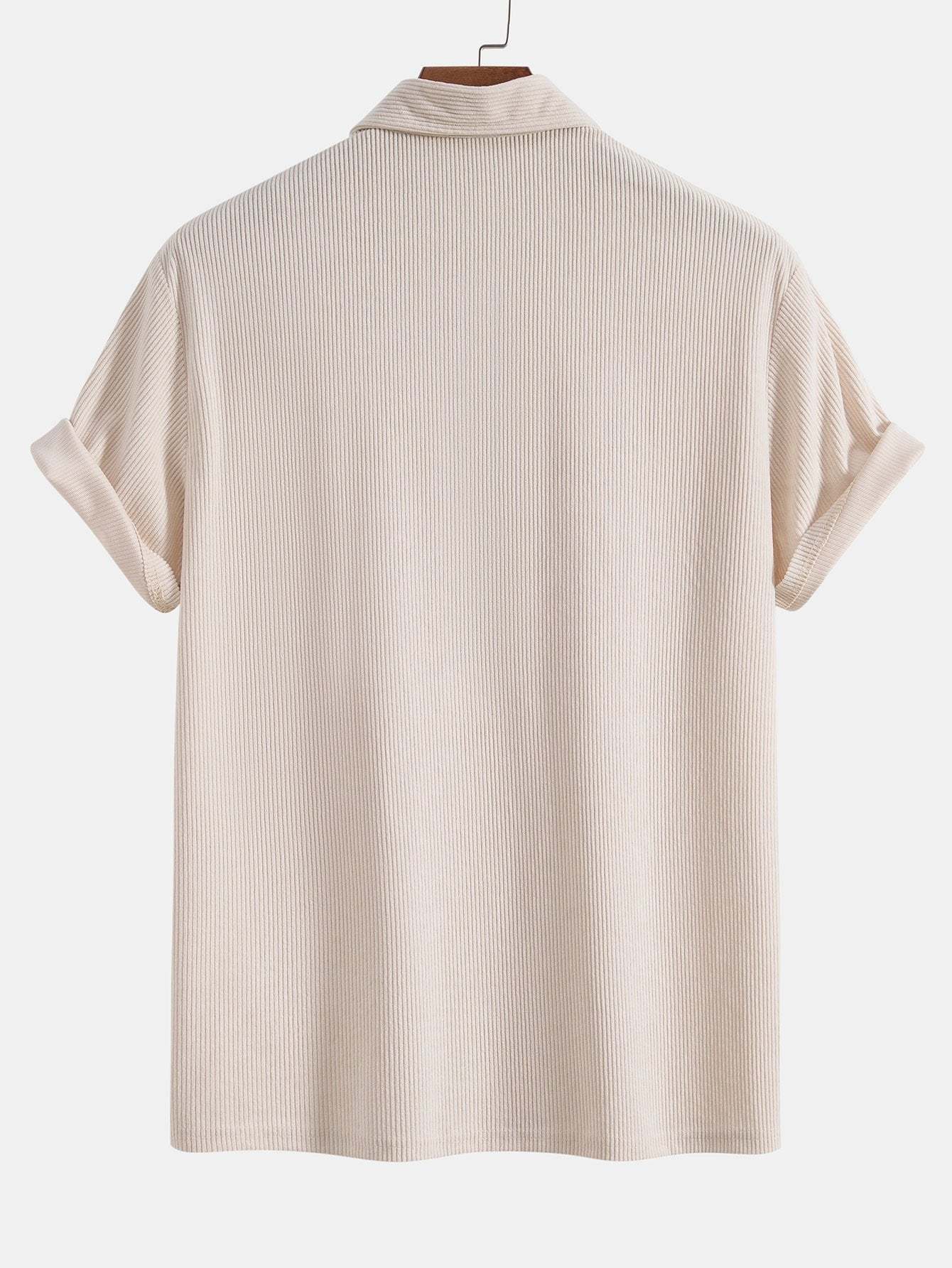 Short Sleeve Corduroy Polo Shirt & Corduroy Shorts-Mitchell Shoes