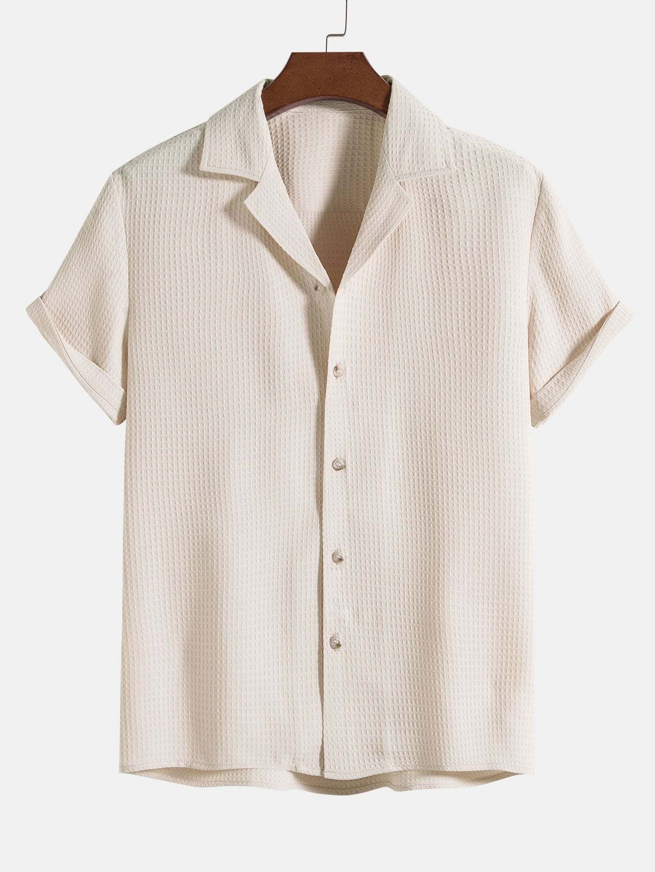 Waffle Revere Collar Shirt-Mitchell Shoes