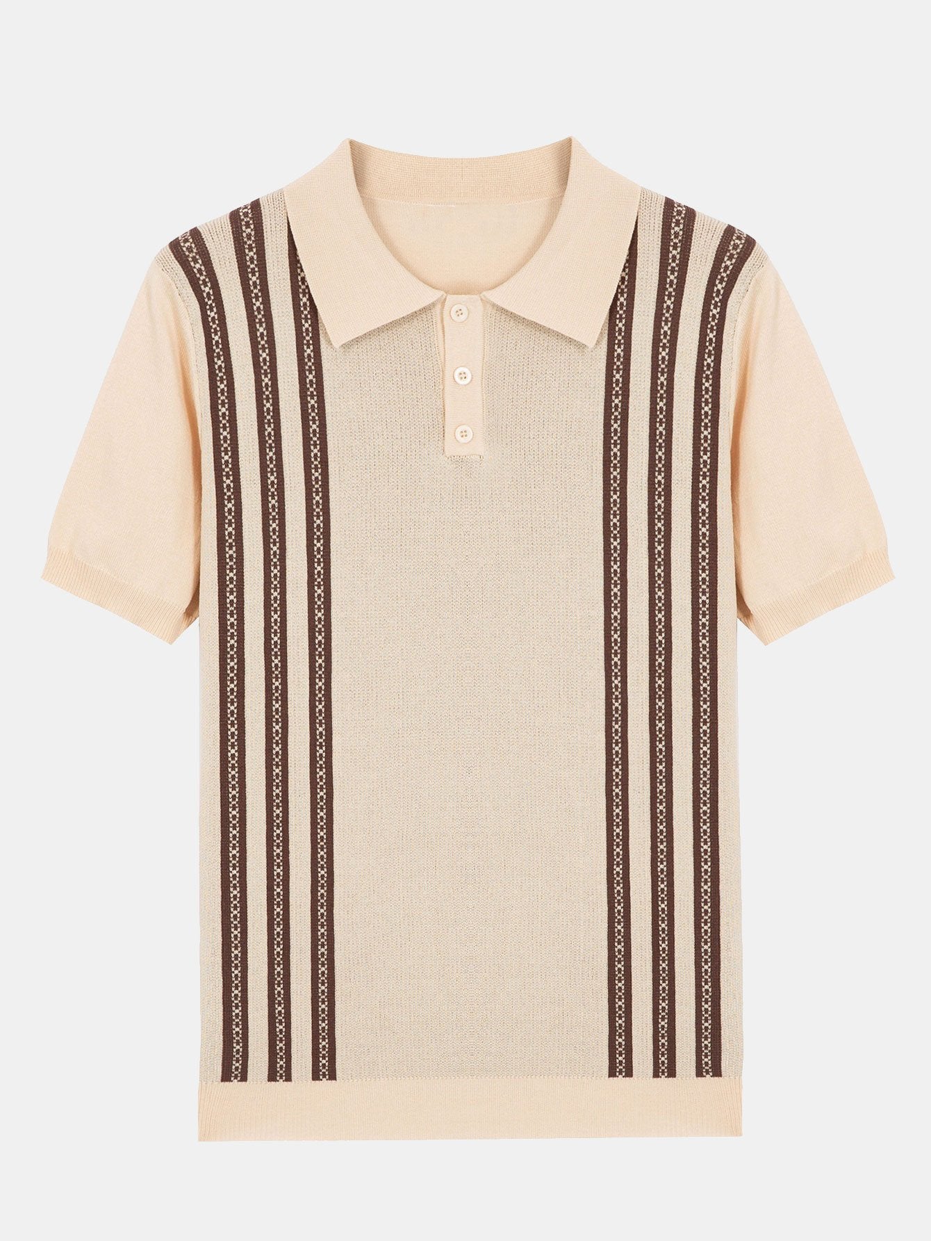 Striped Short Sleeve Sweater Polo-Mitchell Shoes