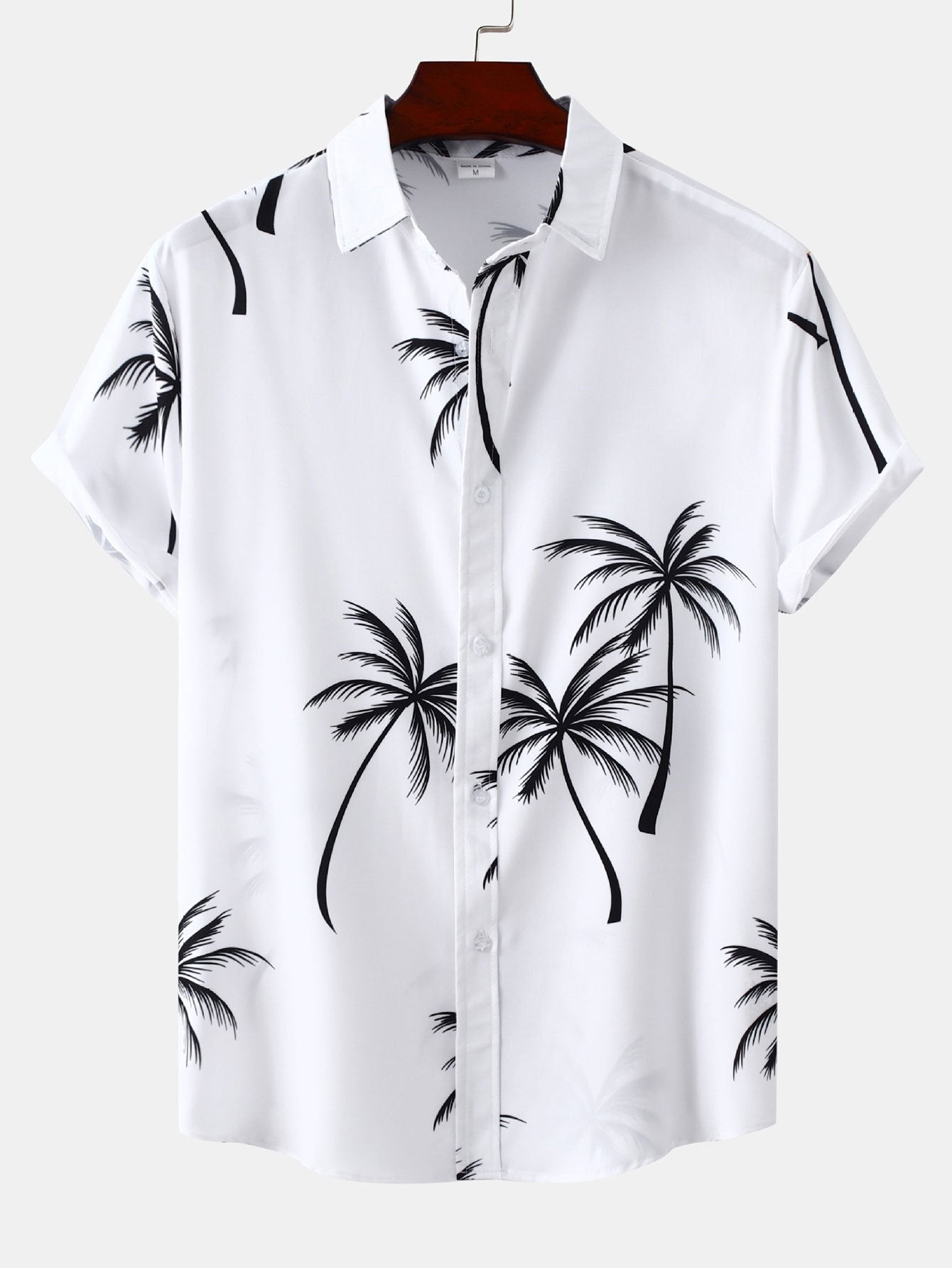 Tropical Leaf Print Button Up Shirt-Mitchell Shoes