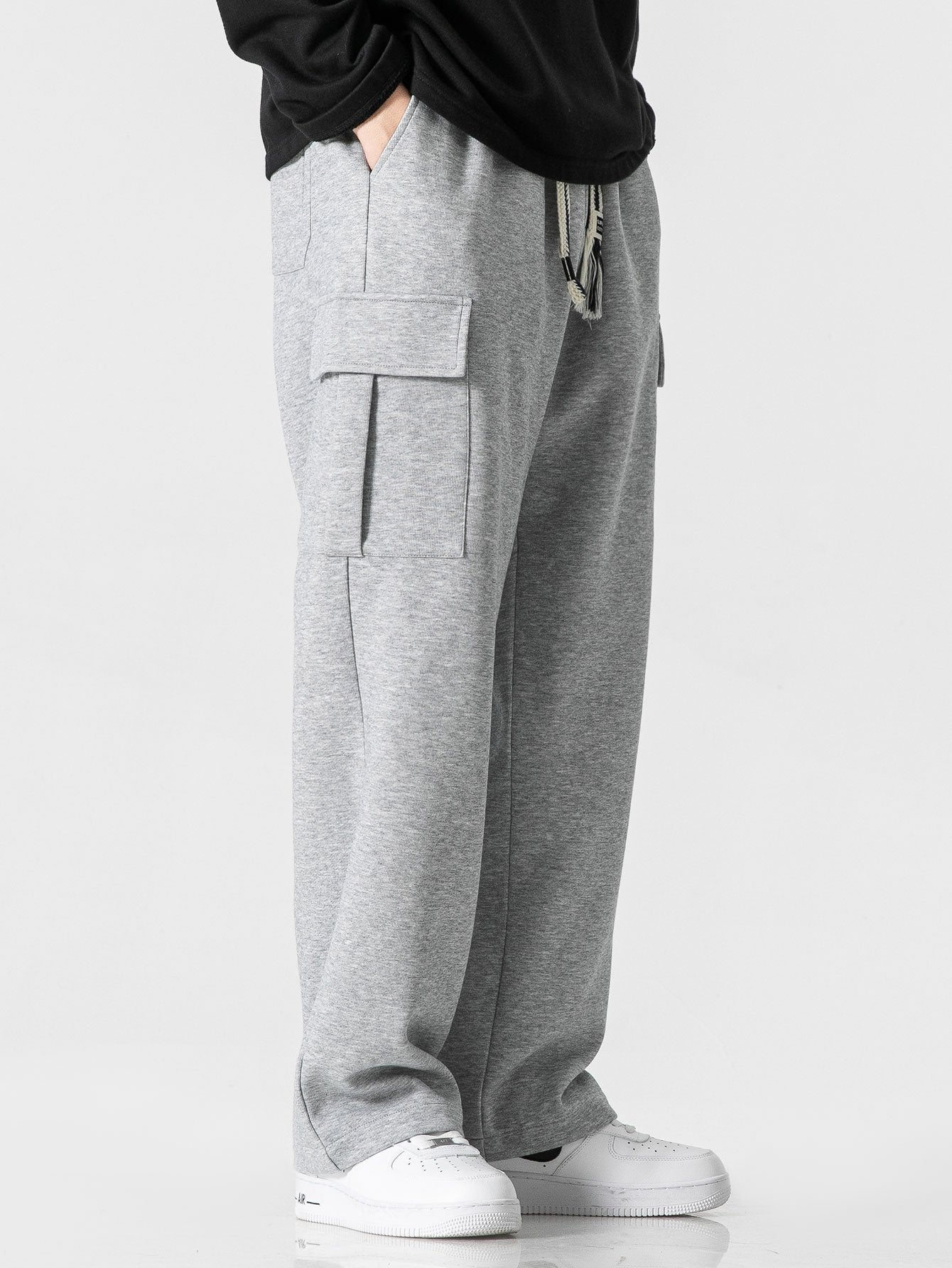 Relax Fit Straight Leg Jersey Cargo Pants-Mitchell Shoes