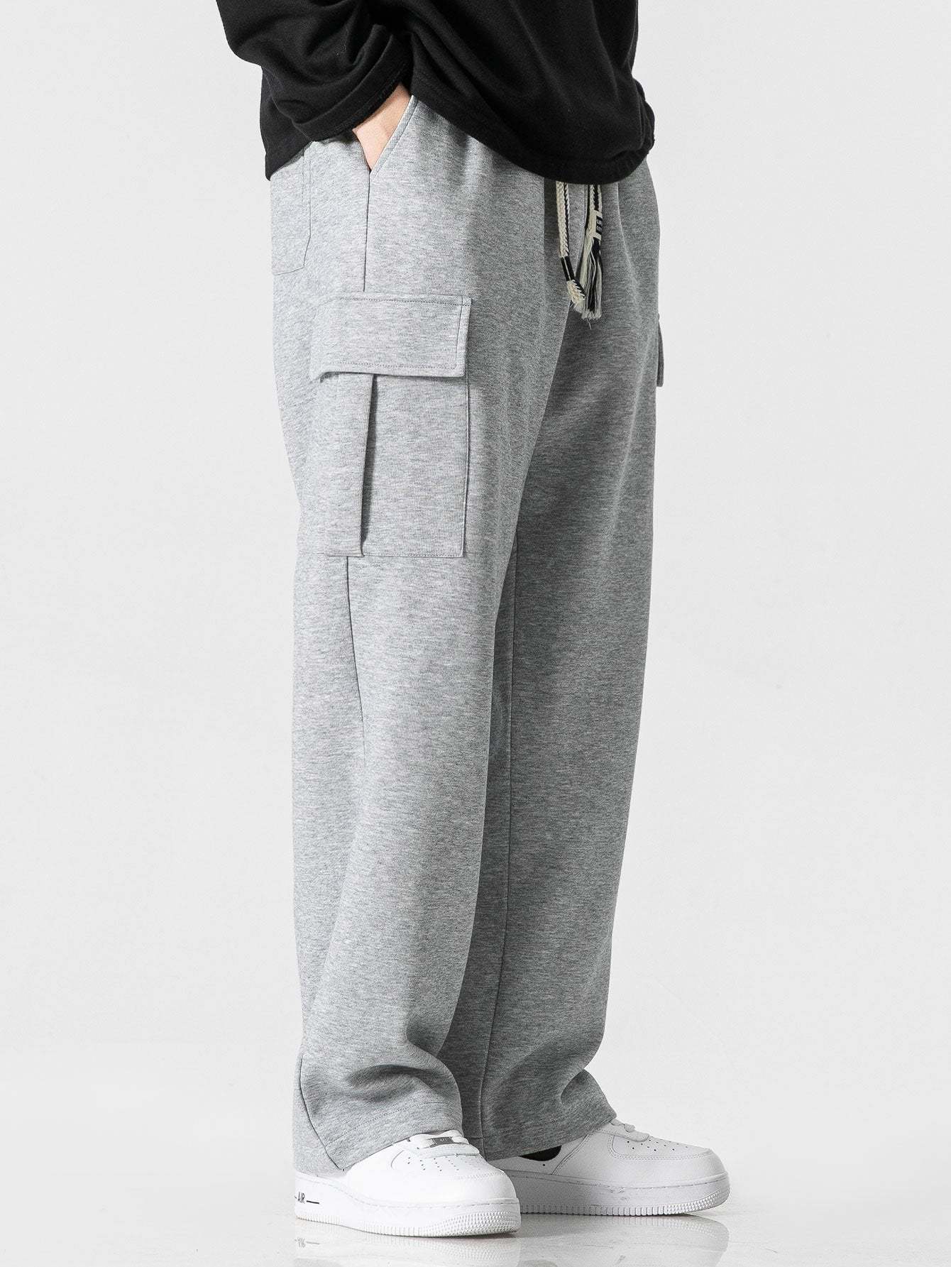 Relax Fit Straight Leg Jersey Cargo Pants-Mitchell Shoes