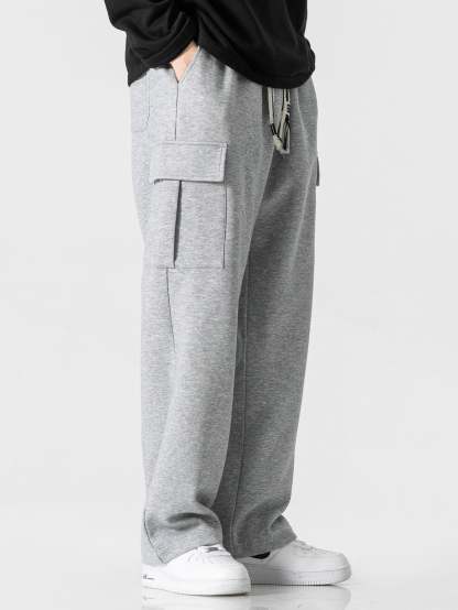 Relax Fit Straight Leg Jersey Cargo Pants-Mitchell Shoes