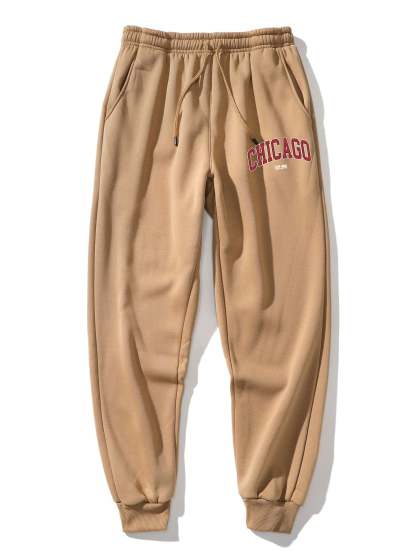 Chicago Letter Print Hoodie & Jogger Pants-Mitchell Shoes