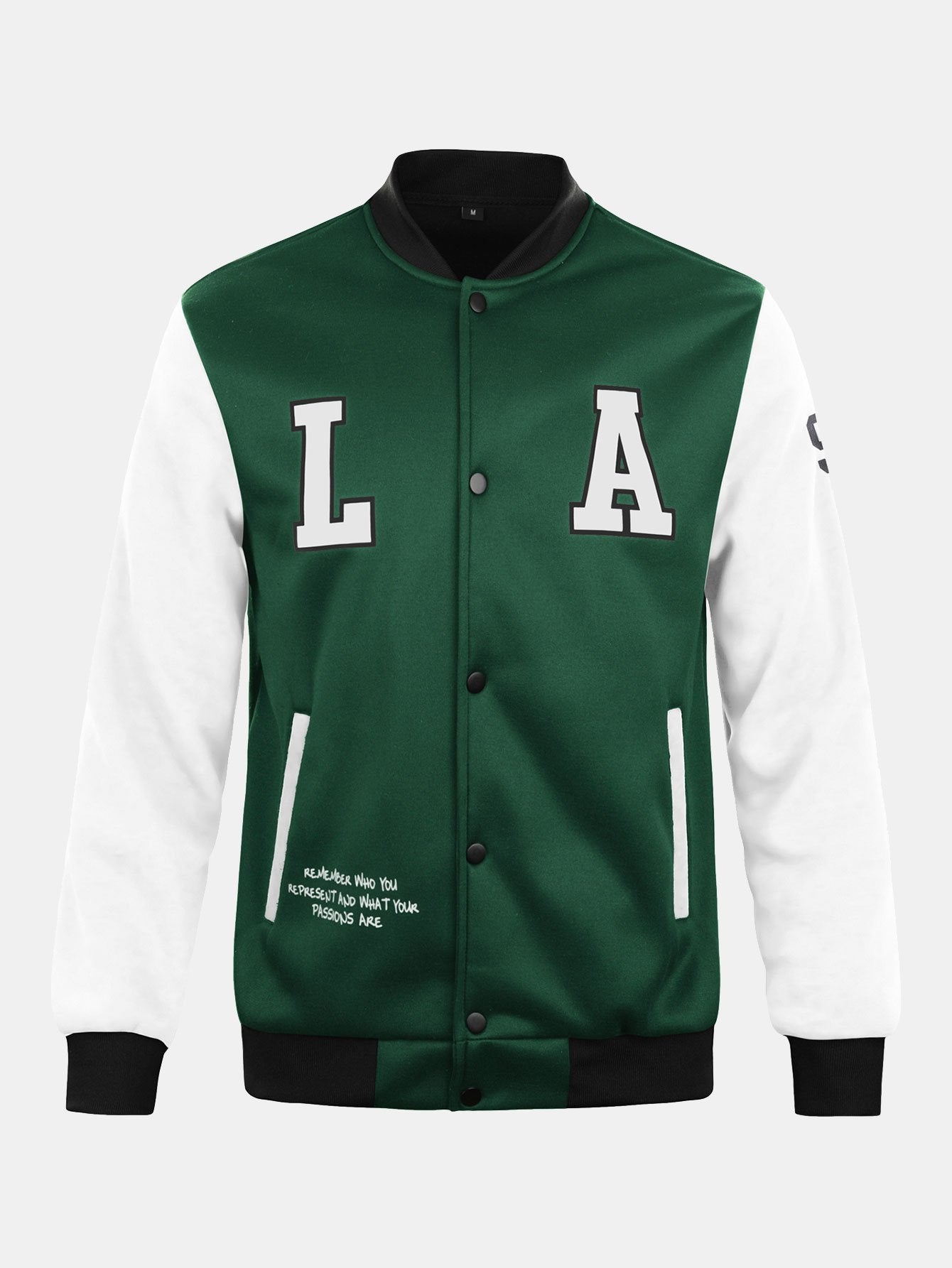 LA Print Baseball Jacket-Mitchell Shoes