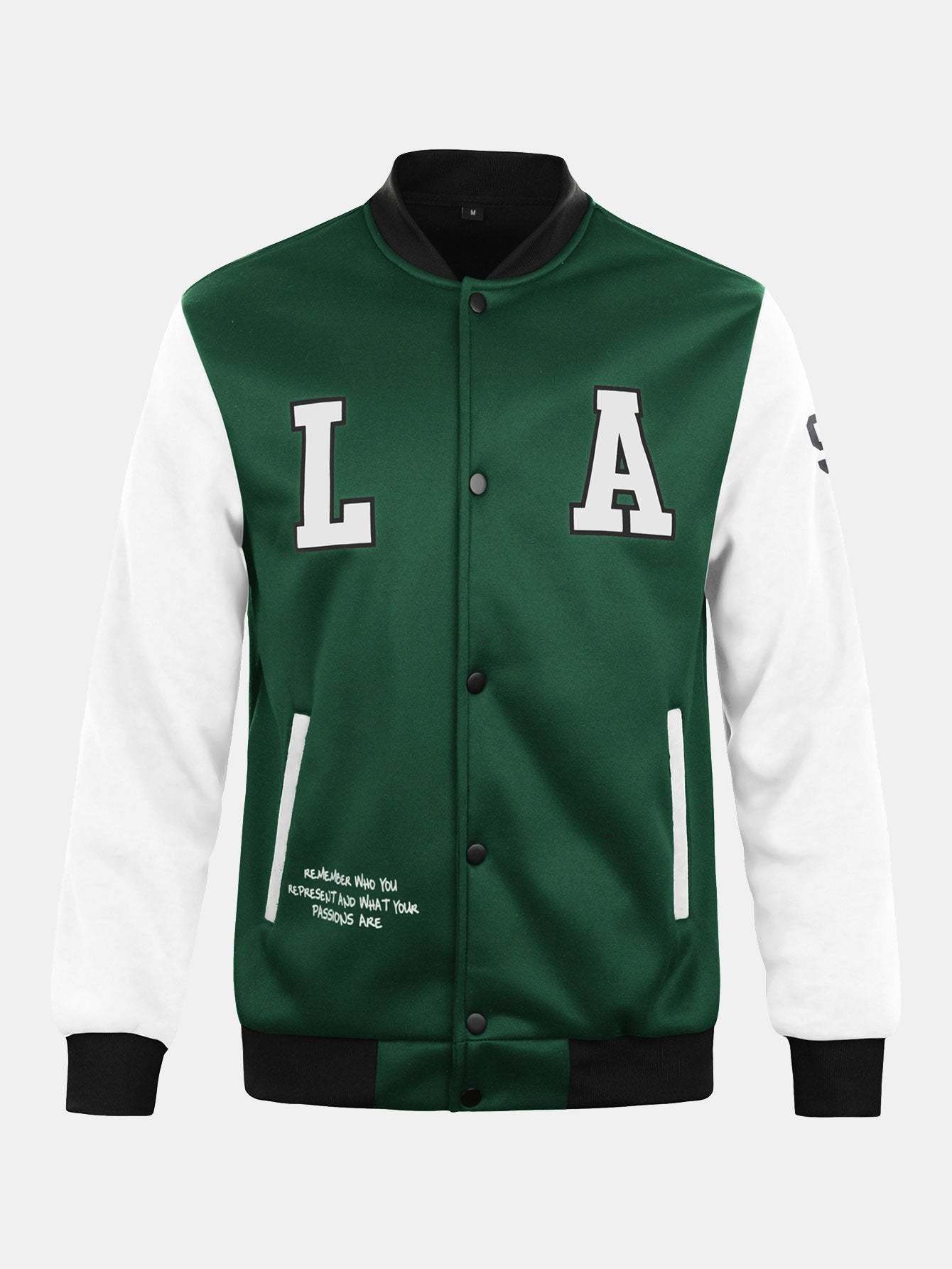 LA Print Baseball Jacket-Mitchell Shoes