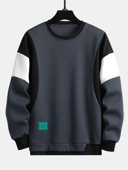 Color Block Patchwork Sweatshirt-Mitchell Shoes