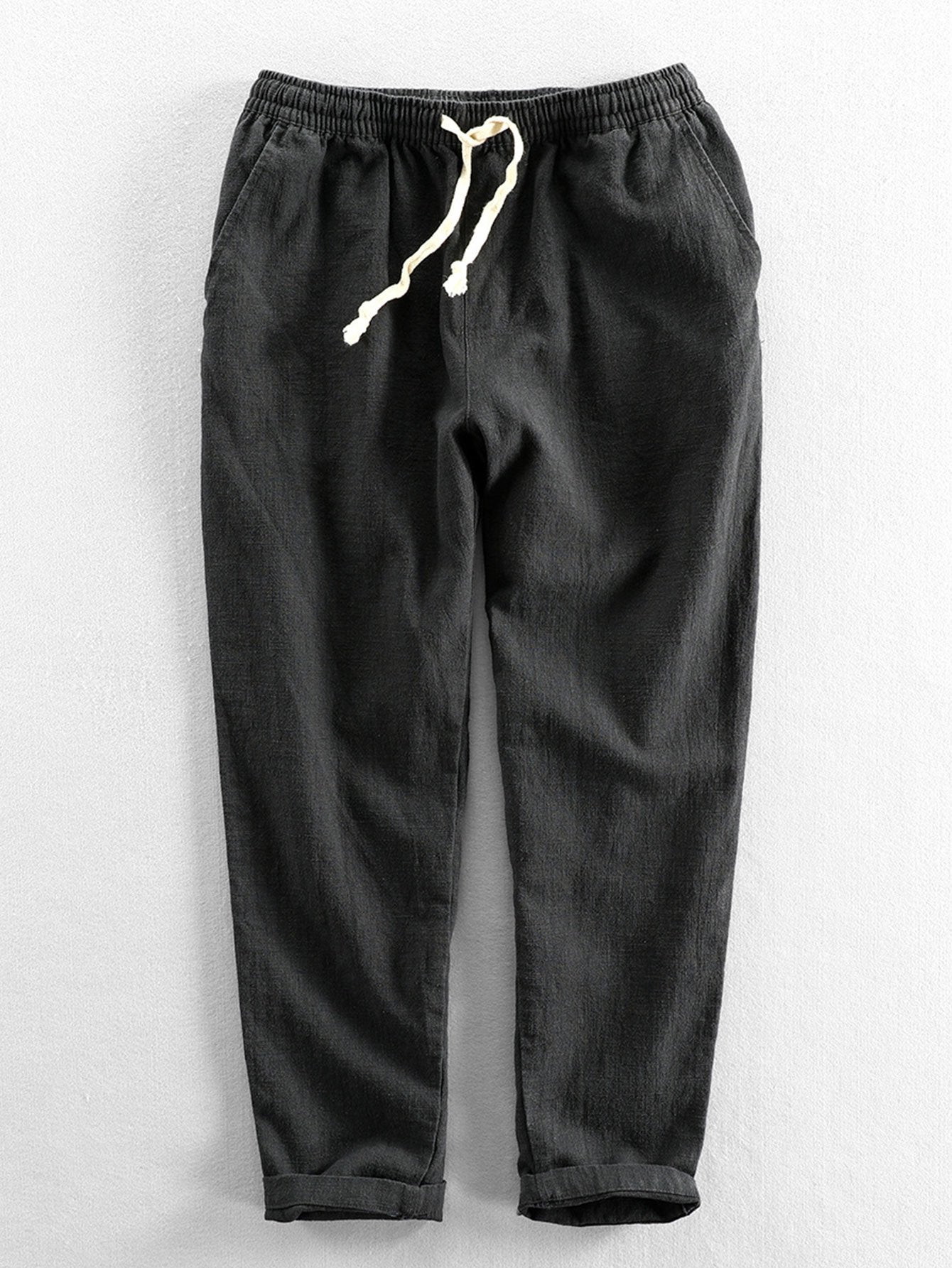 Linen Cotton Blend Cropped Pants-Mitchell Shoes