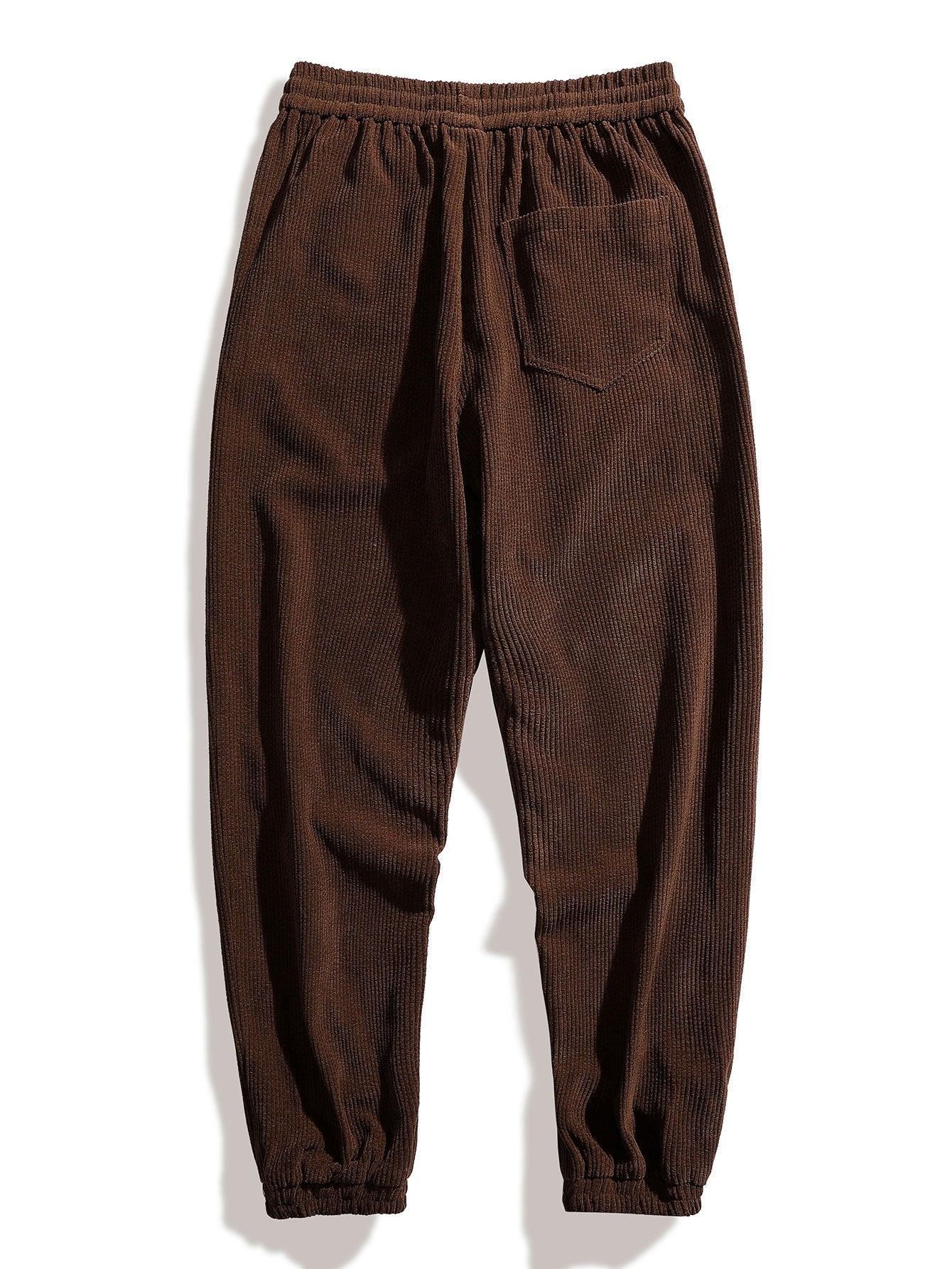 Drawstring Corduroy Jogger Pants-Mitchell Shoes