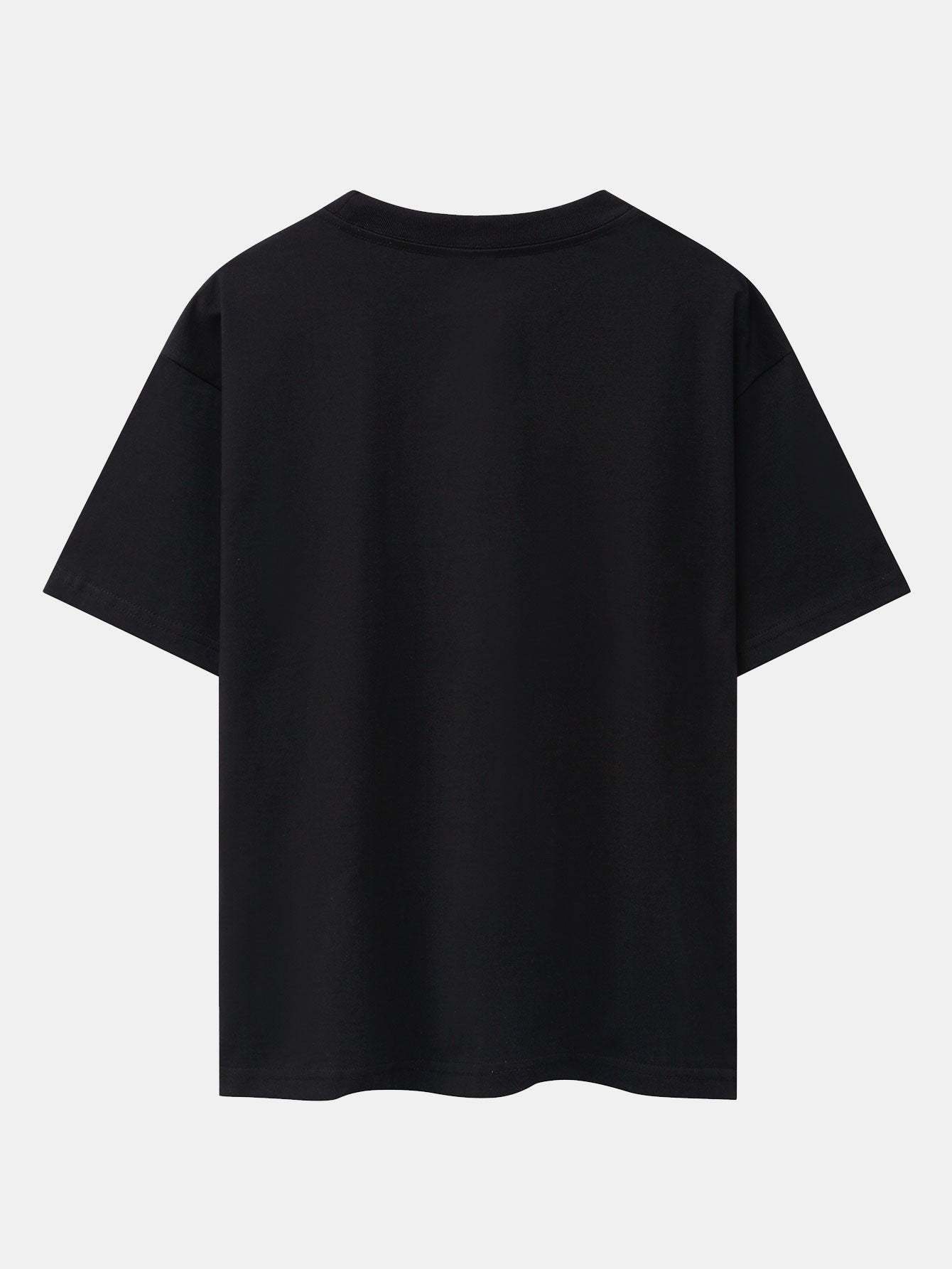 Ghost Print Heavy Weight Drop Shoulder Oversize T-Shirt-Mitchell Shoes