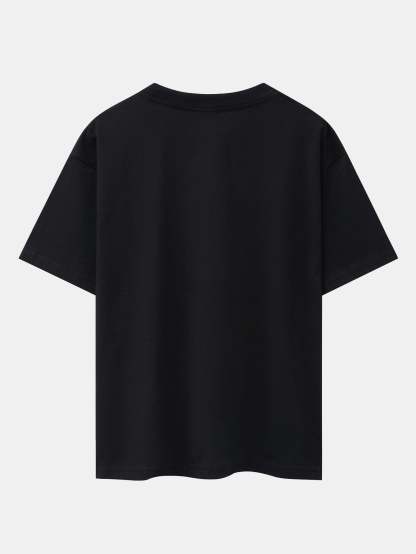 Ghost Print Heavy Weight Drop Shoulder Oversize T-Shirt-Mitchell Shoes