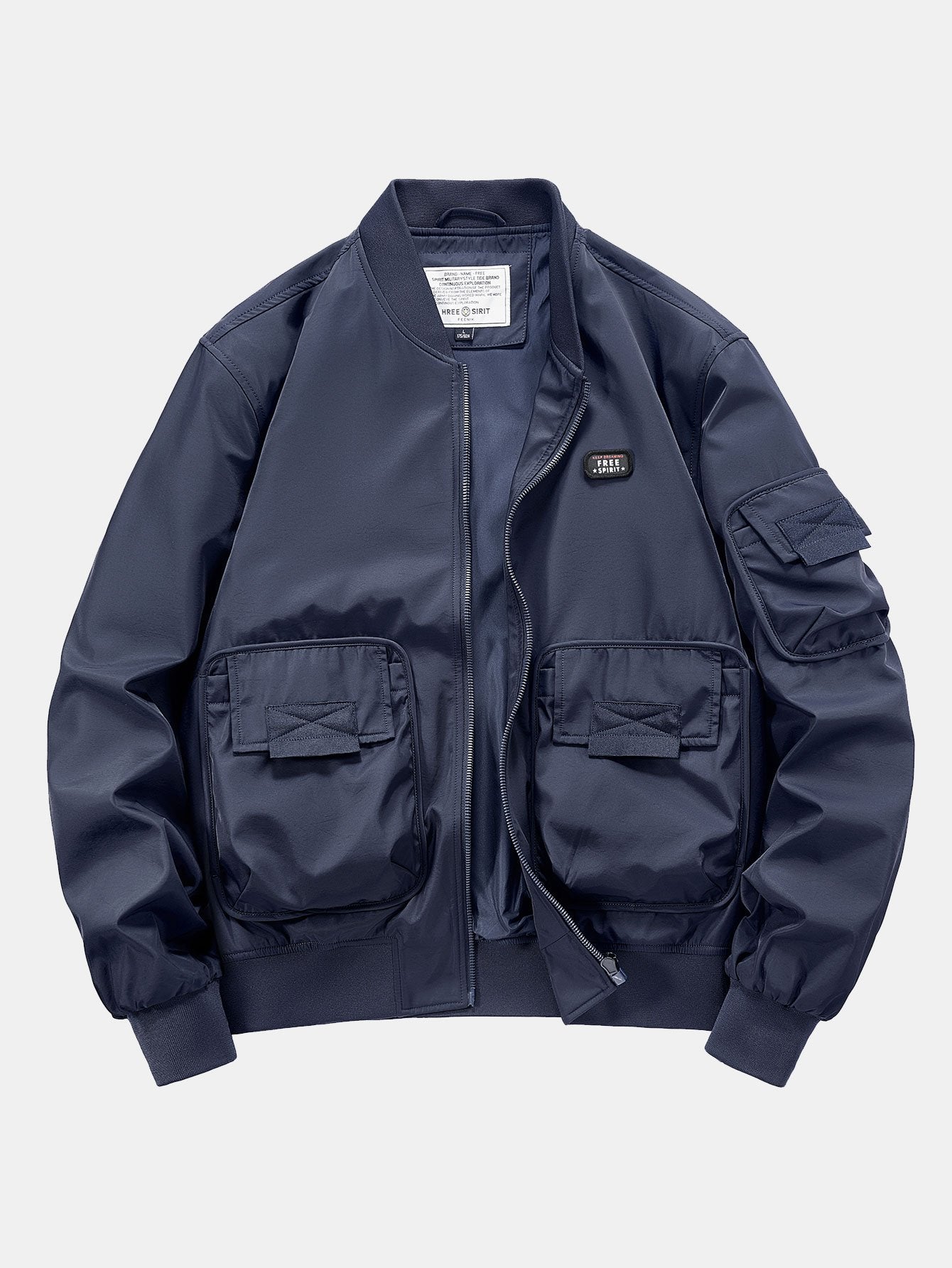Multi Pockets Bomber Jacket-Mitchell Shoes
