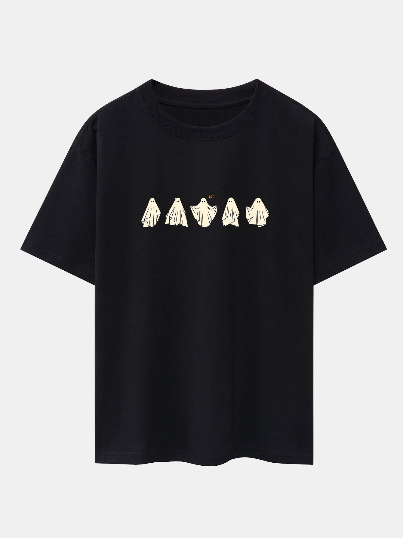 Ghost Print Heavy Weight Drop Shoulder Oversize T-Shirt-Mitchell Shoes