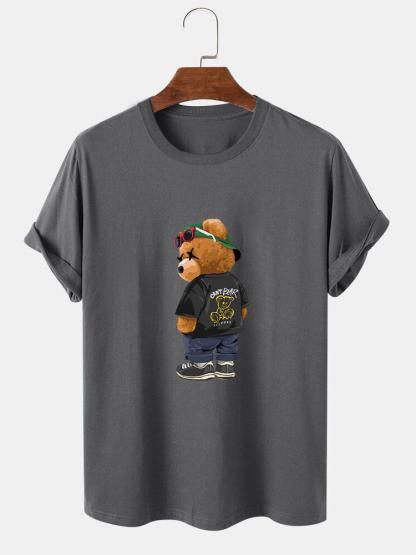 Cool Bear Print T-Shirt-Mitchell Shoes