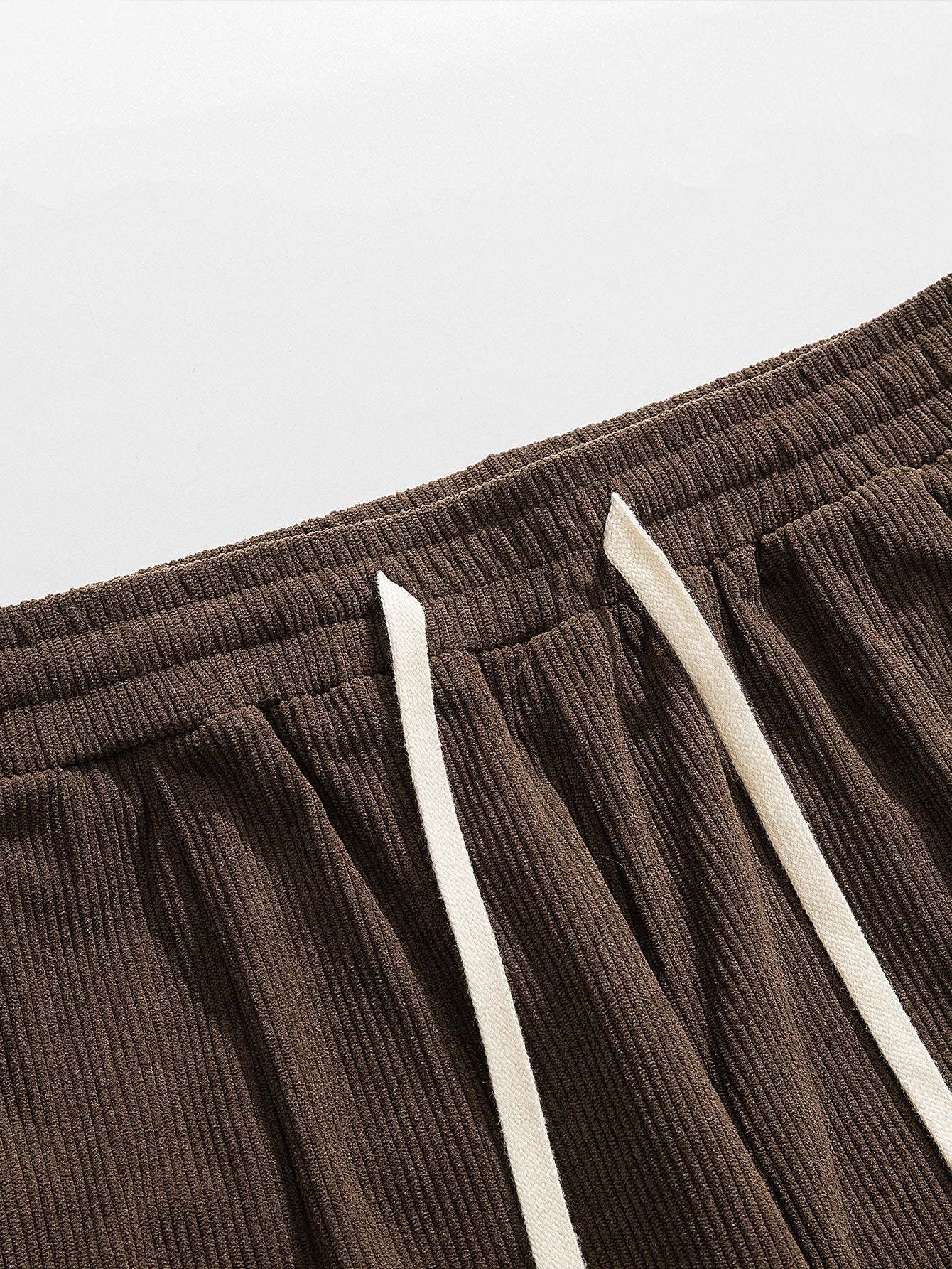Los Angeles Print Heavy Weight Oversize T-Shirt & Loose Fit Corduroy Cargo Pants-Mitchell Shoes