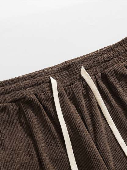Los Angeles Print Heavy Weight Oversize T-Shirt & Loose Fit Corduroy Cargo Pants-Mitchell Shoes